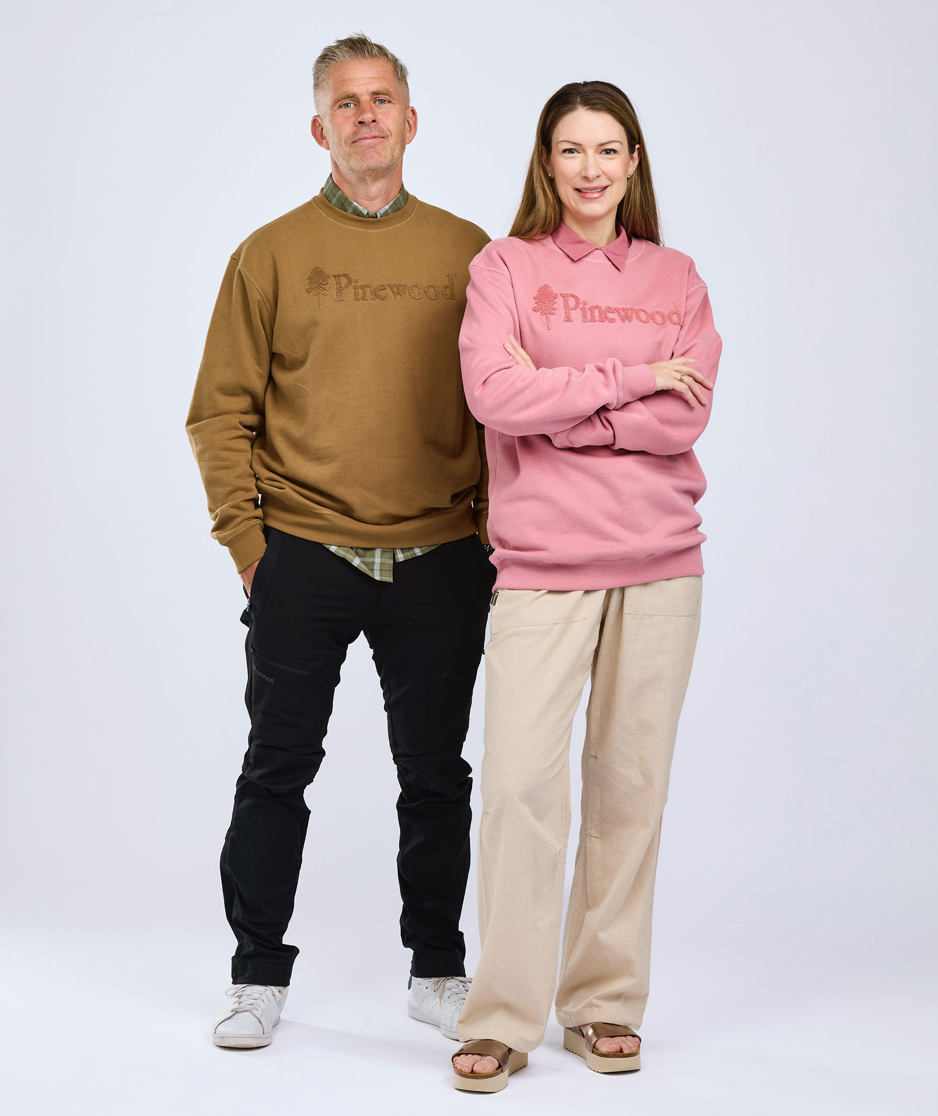 Pinewood V&auml;rnamo Logo sweatshirt, Dusty Pink, large image number 13