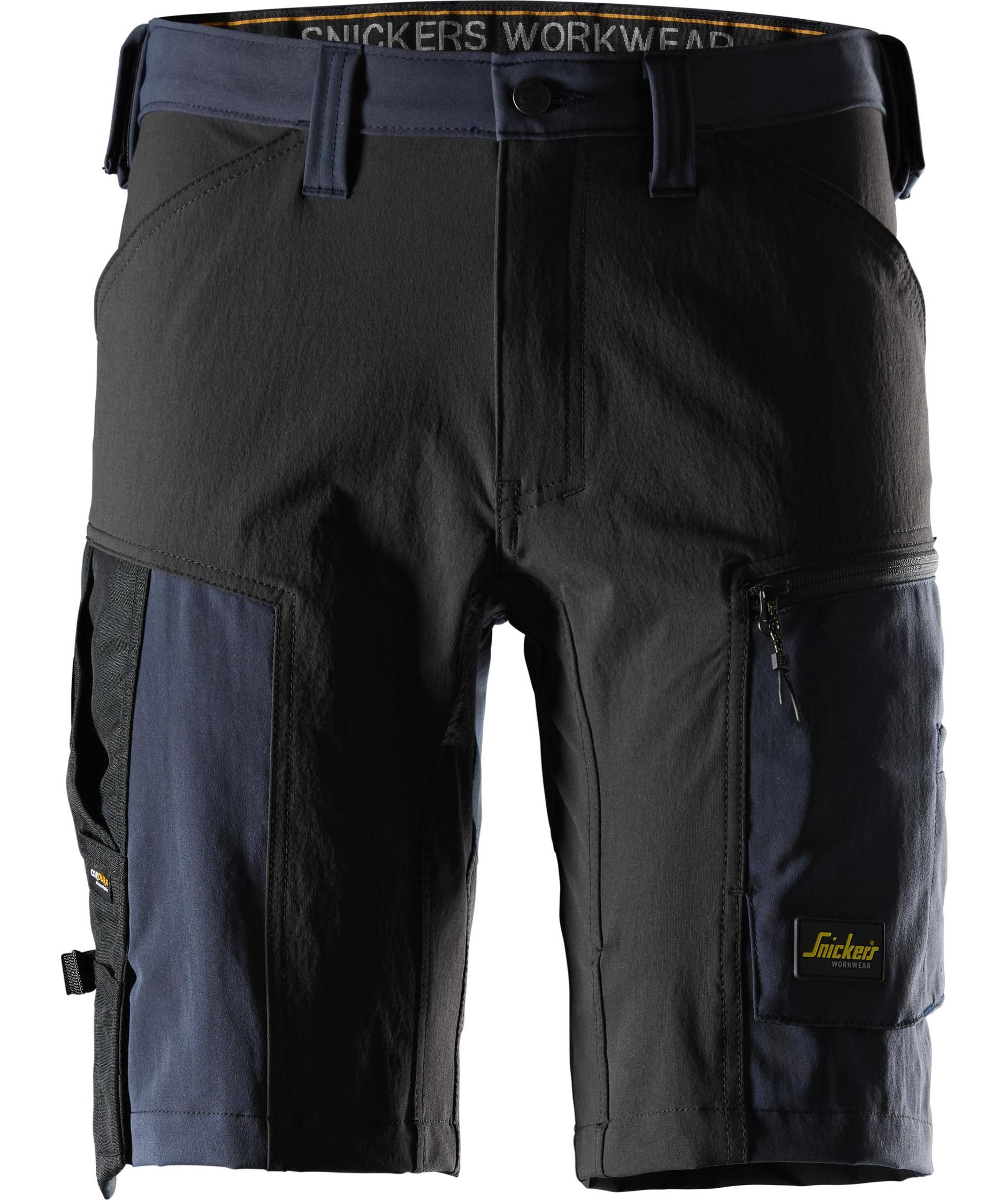 Snickers AllroundWork arbeidsshorts 6119 full stretch, Navy/Svart