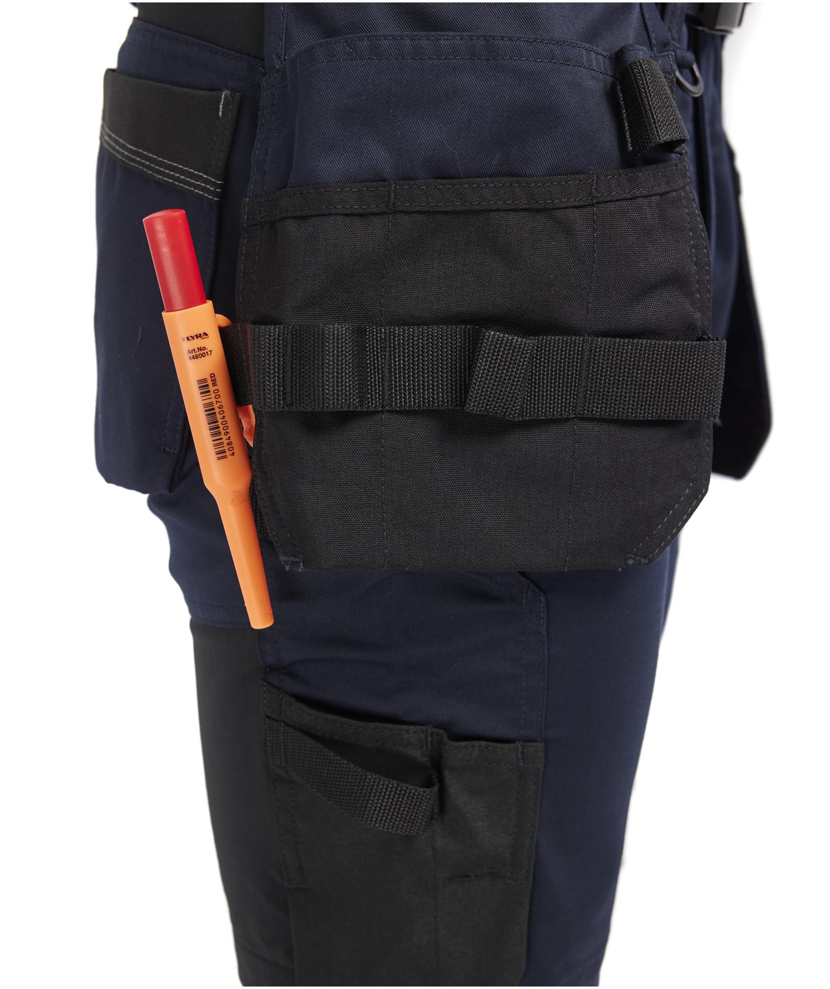 Bl&aring;kl&auml;der dame h&aring;ndverkershorts, M&oslash;rk Marine, large image number 5