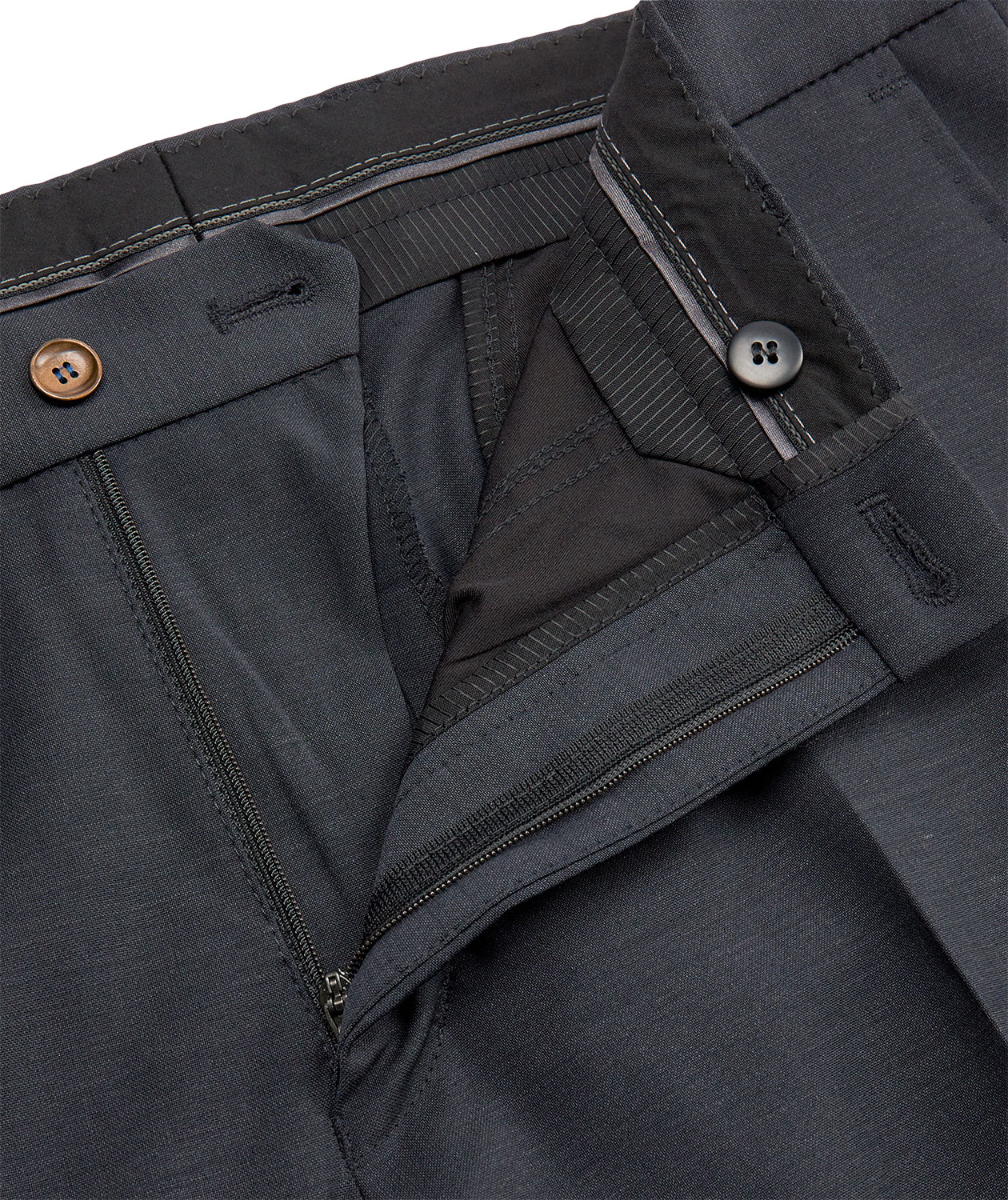 Sunwill Weft Stretch Modern fit uldbukser, Navy, large image number 5