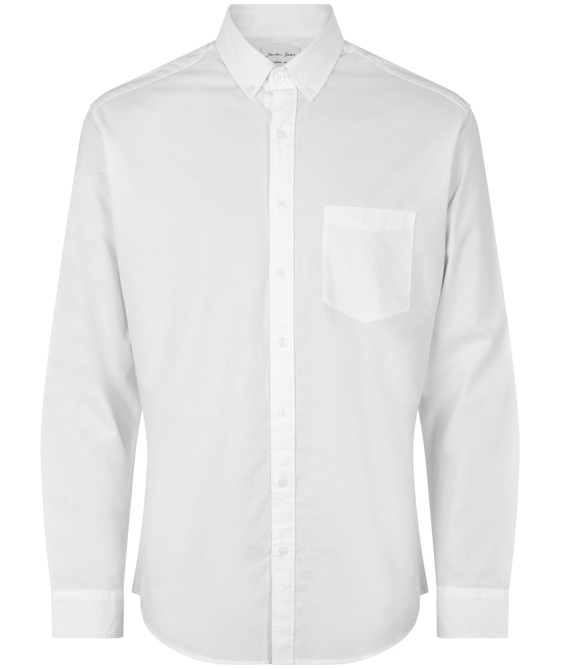 Seven Seas Oxford Modern fit skjorta, Vit, Vit, swatch