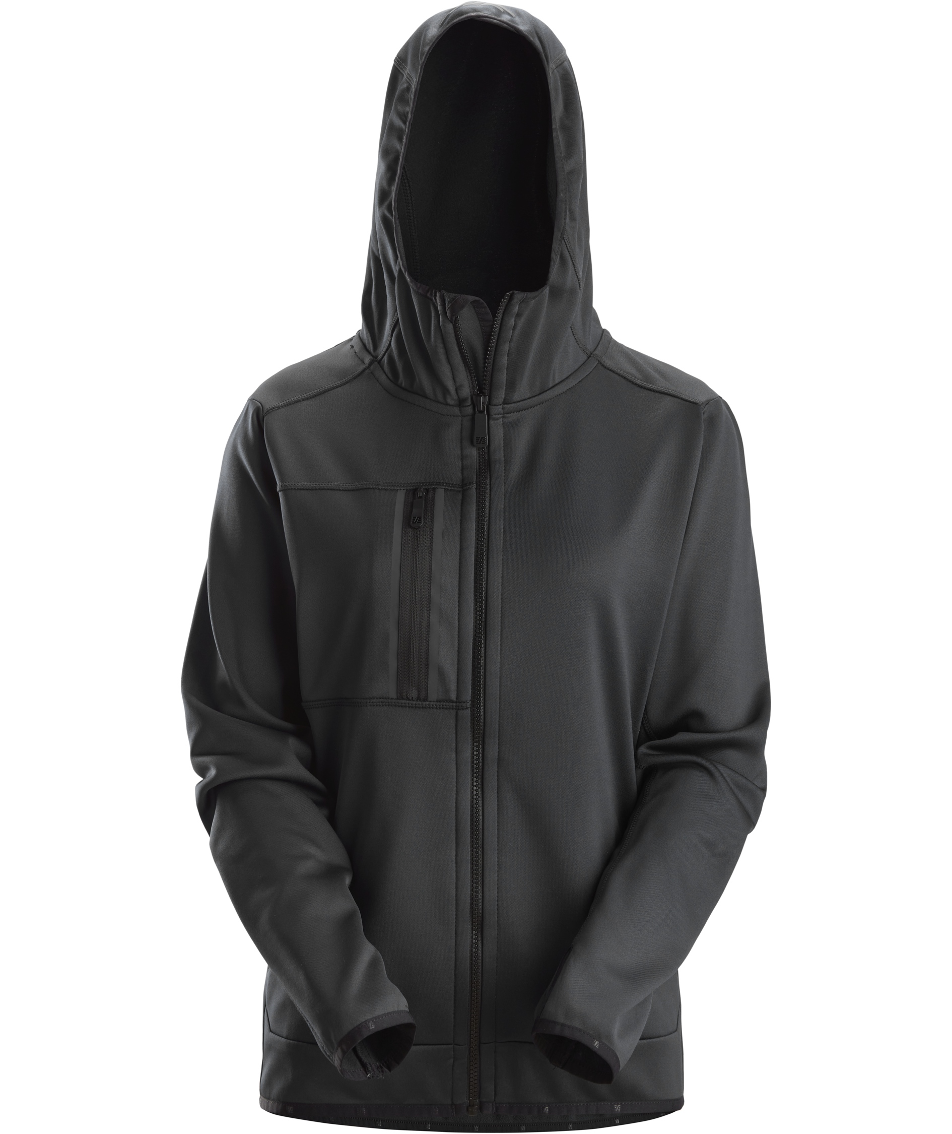 Snickers AllroundWork fleece hoodie dam 8057, Black, large image number 0