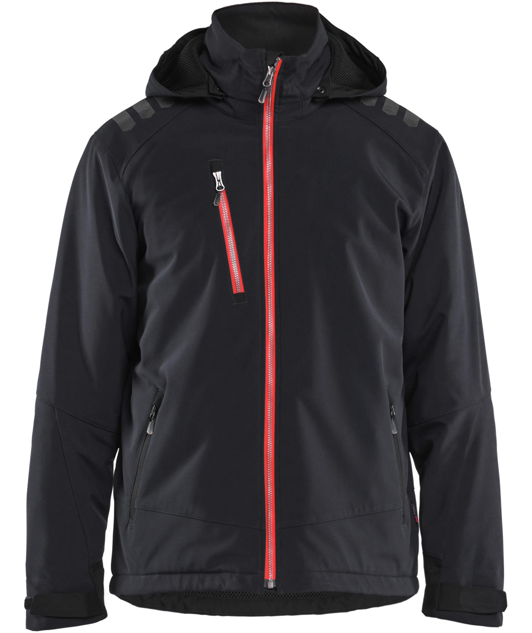 Bl&aring;kl&auml;der letforet softshelljakke, Sort/R&oslash;d, Sort/R&oslash;d, swatch