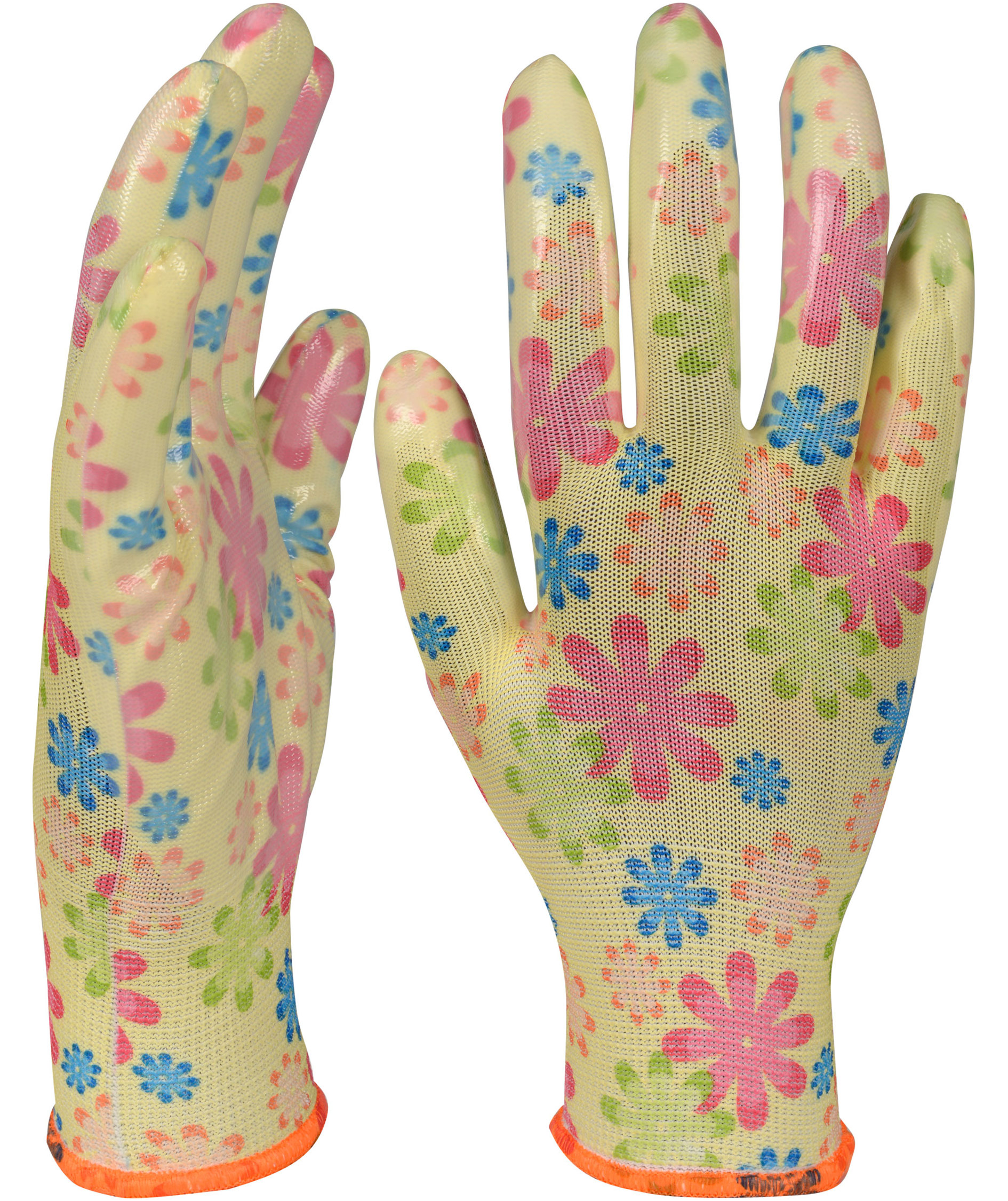 OX-ON Garden Basic 5004 arbetshandskar, Rosa/gr&ouml;nt