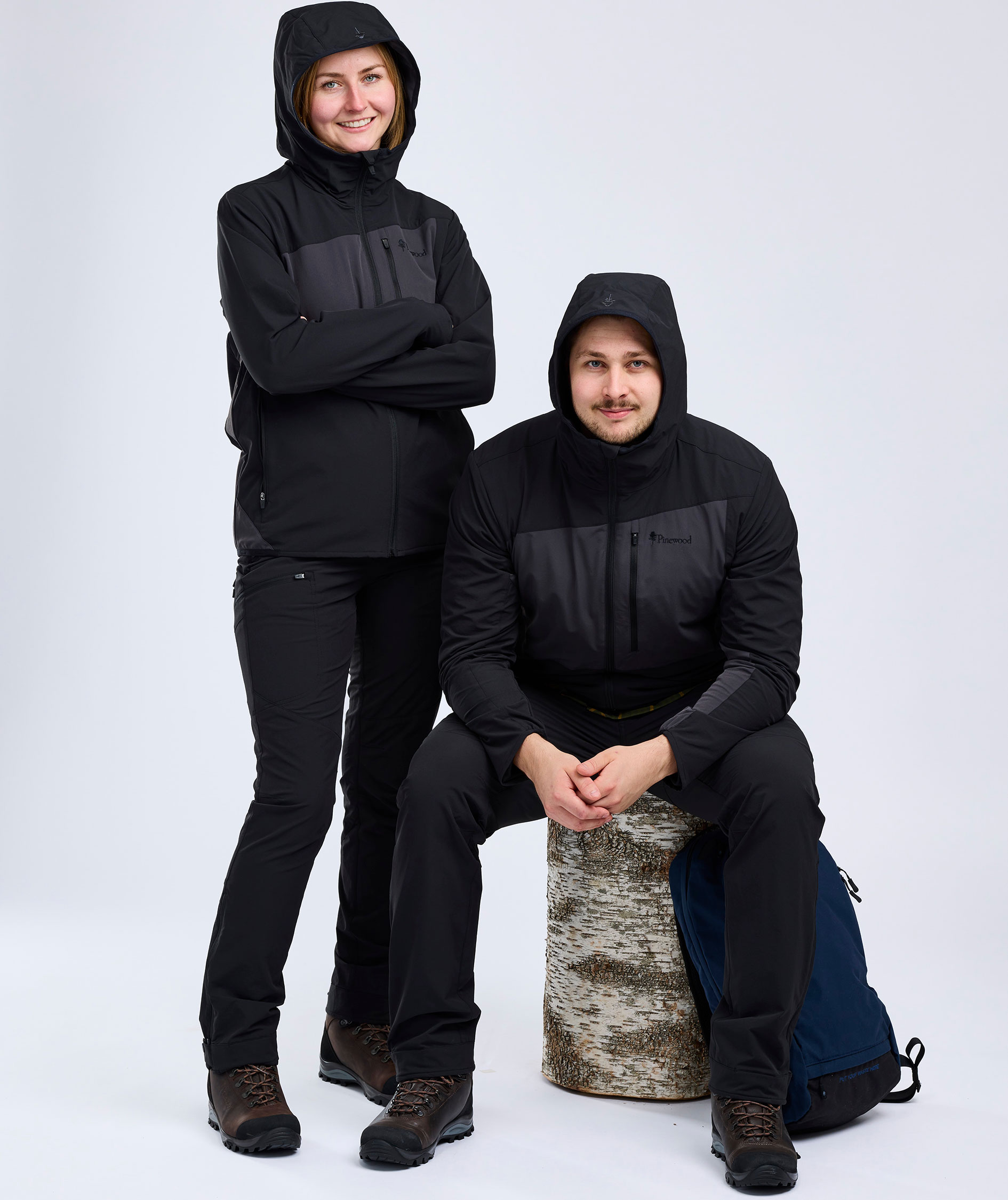 Pinewood Abisko Light damejakke, Black/Dark Anthracite, large image number 6