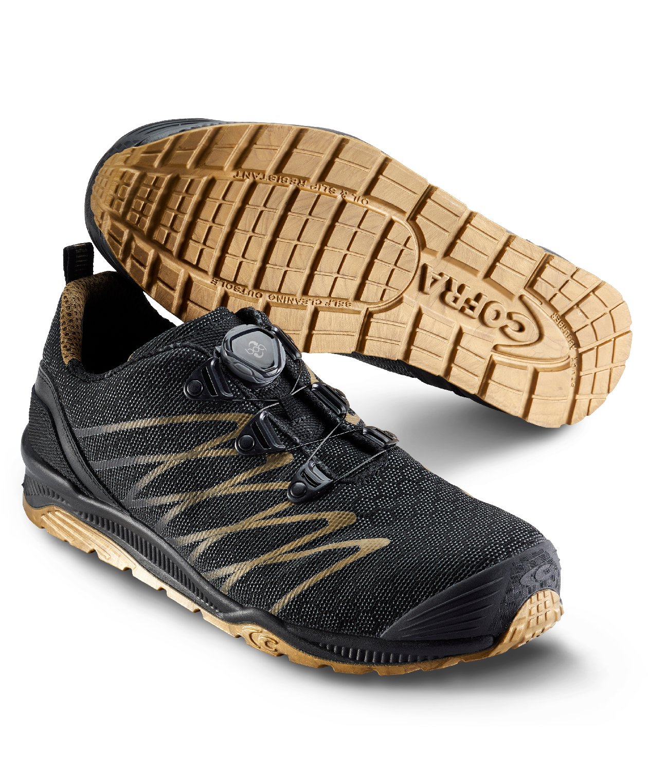 Cofra Charger sikkerhedssko S3, Sort/Guld, large image number 0