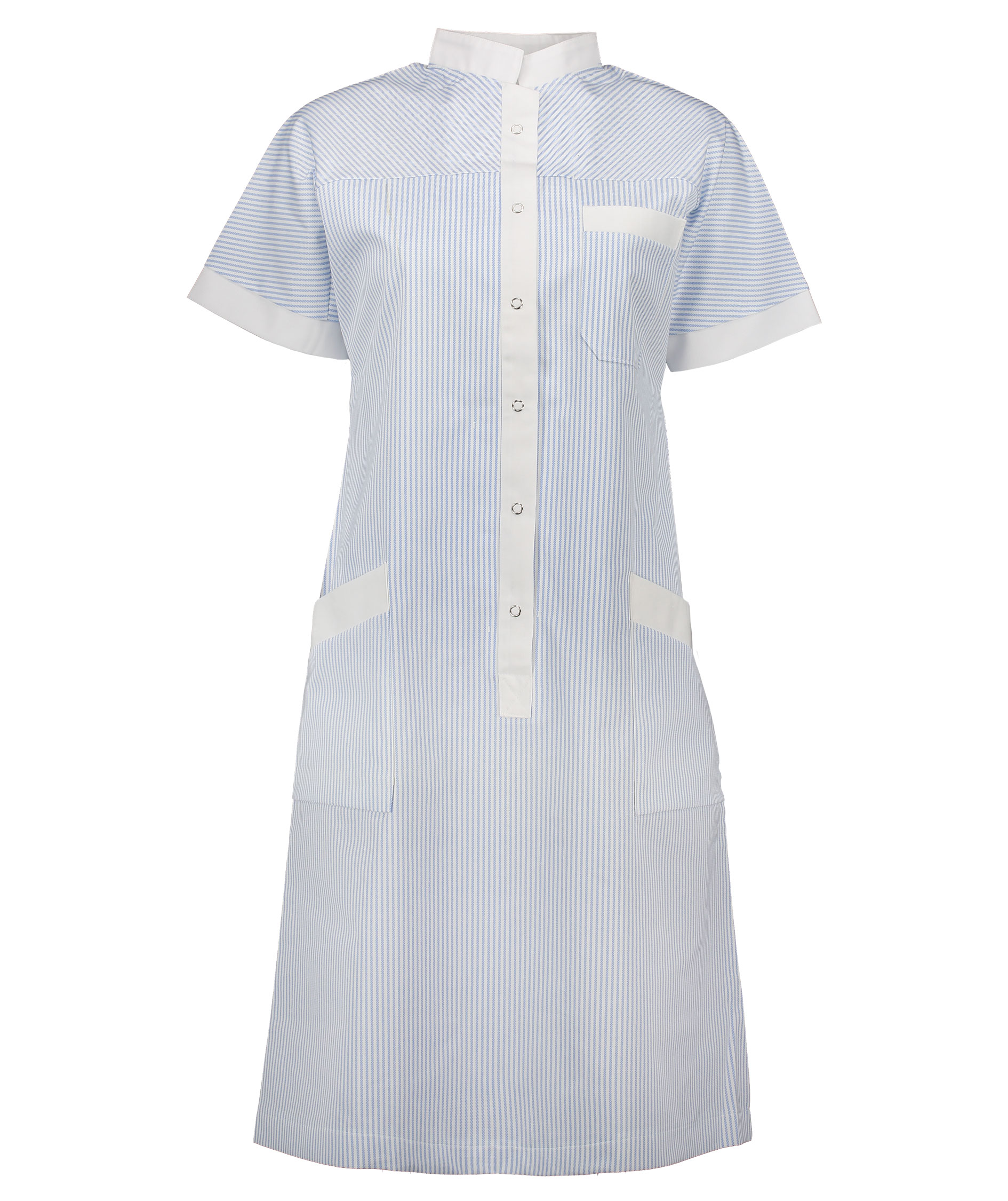 Borch Textile 0528 kl&auml;nning, Svagt bl&aring;/Vit randig