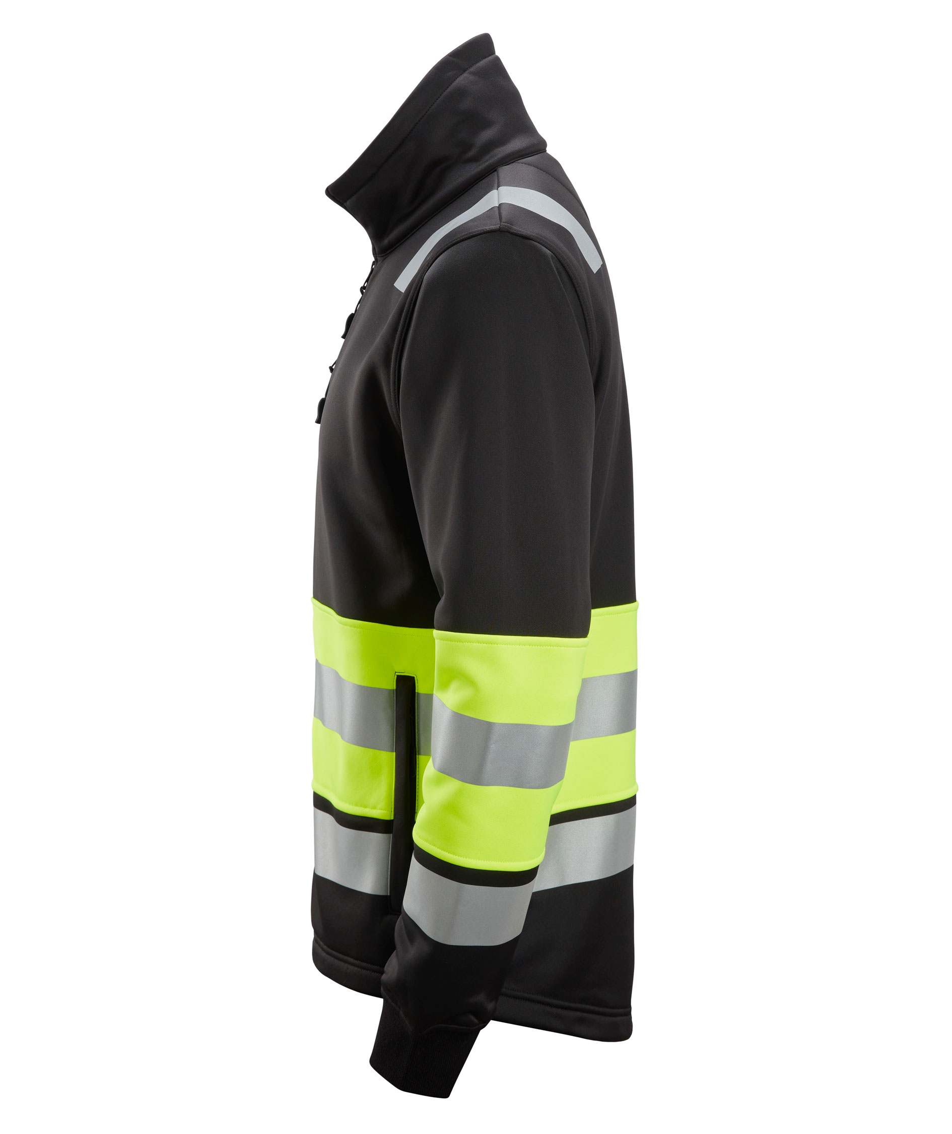 Snickers sweatjakke 8034, Svart/Hi-Vis Gul, large image number 3