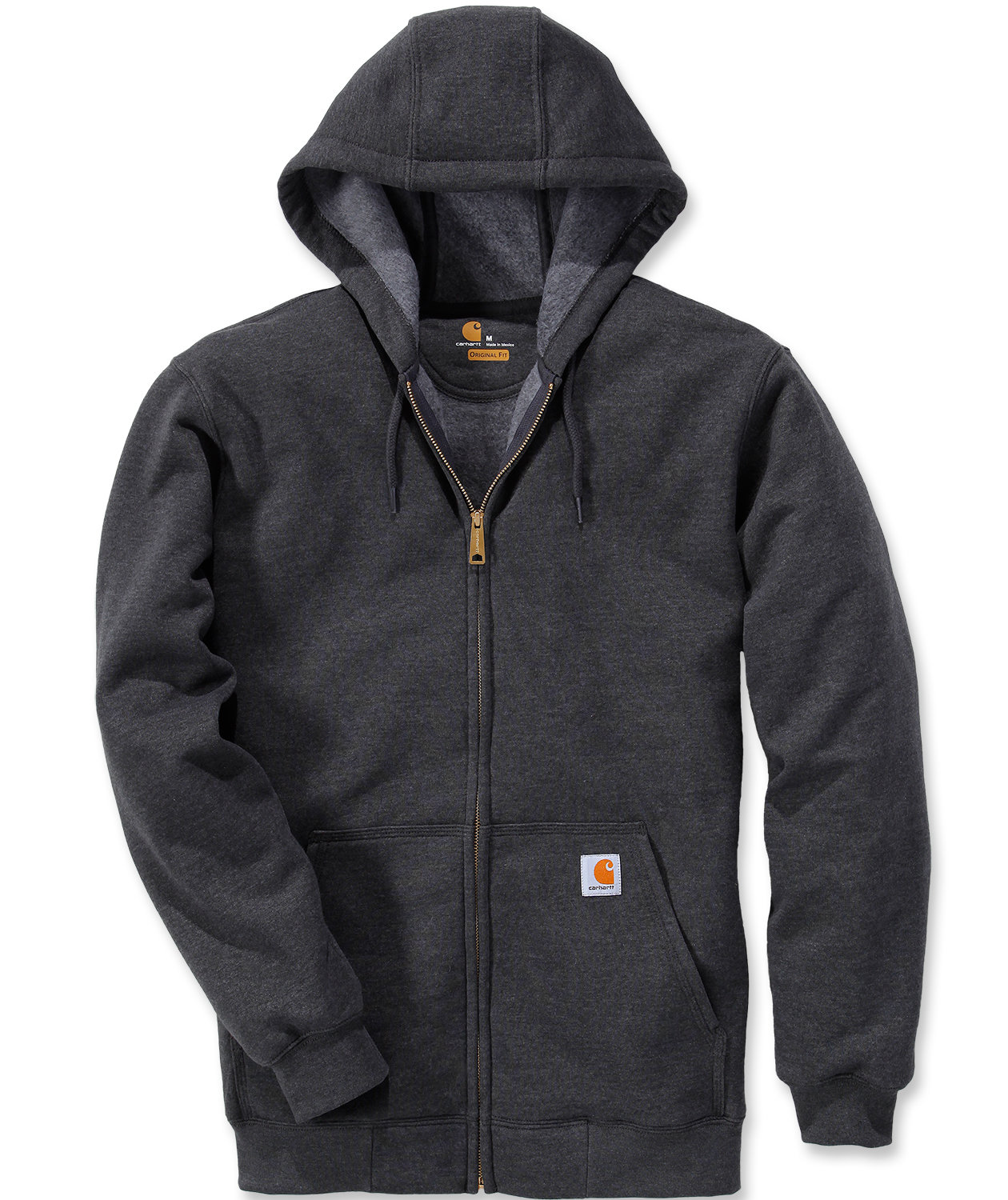 Carhartt Marquette hoodie med dragkedja, Carbon Heather