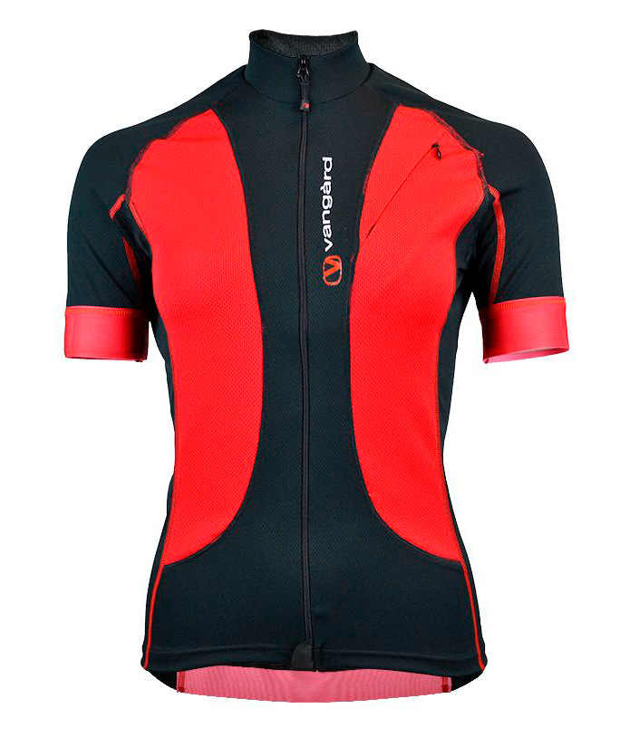 Vang&agrave;rd Bike kort&auml;rmad cykletr&ouml;ja dam, Svart/R&ouml;d