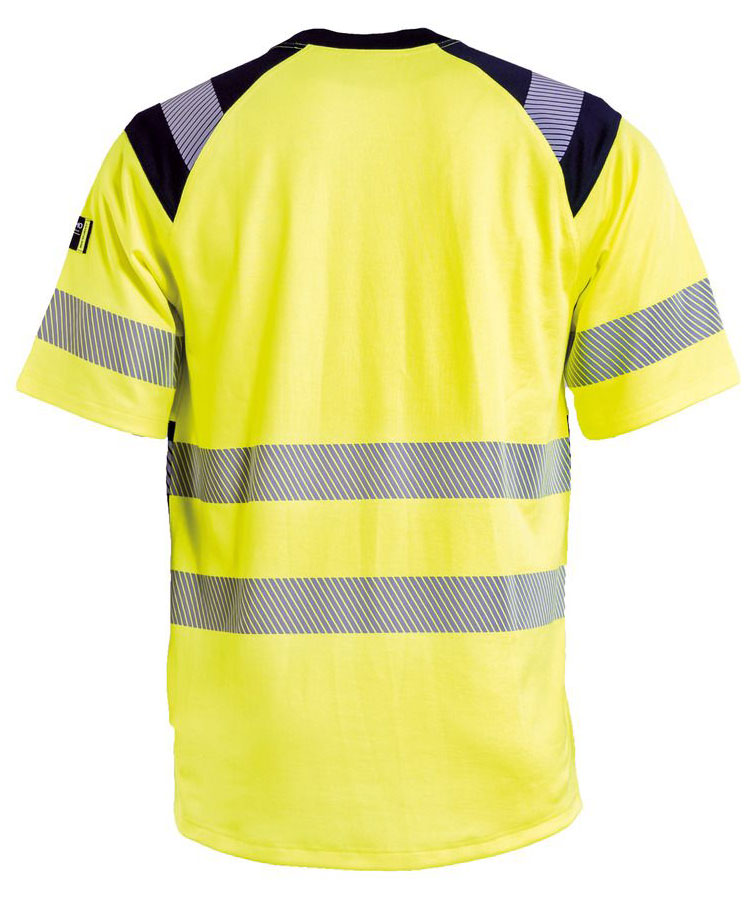 Tranemo T-Shirt, Hi-Vis gelb/marine
