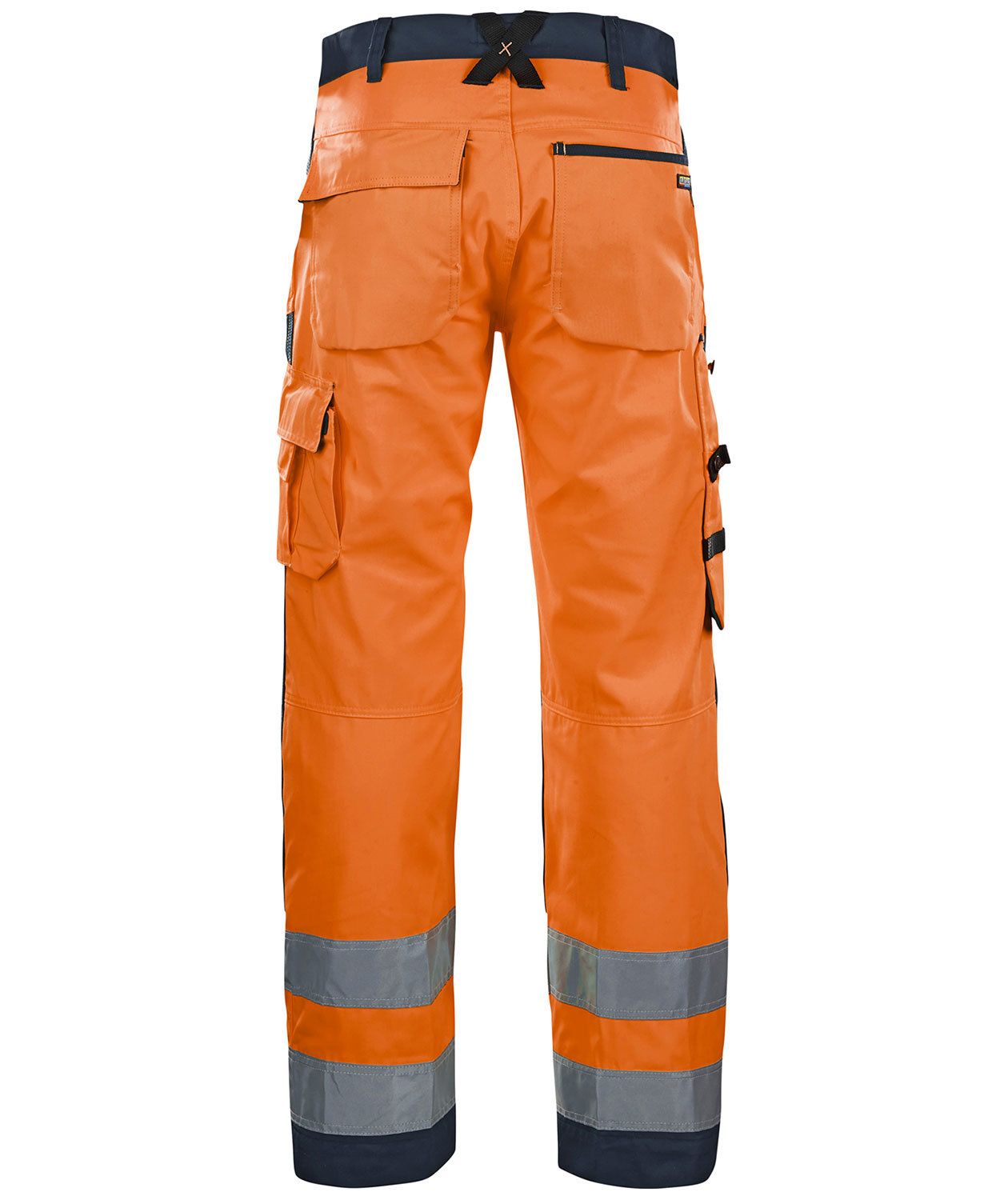 Bl&aring;kl&auml;der arbejdsbukser, Hi-vis&nbsp;Orange/Marine, large image number 1