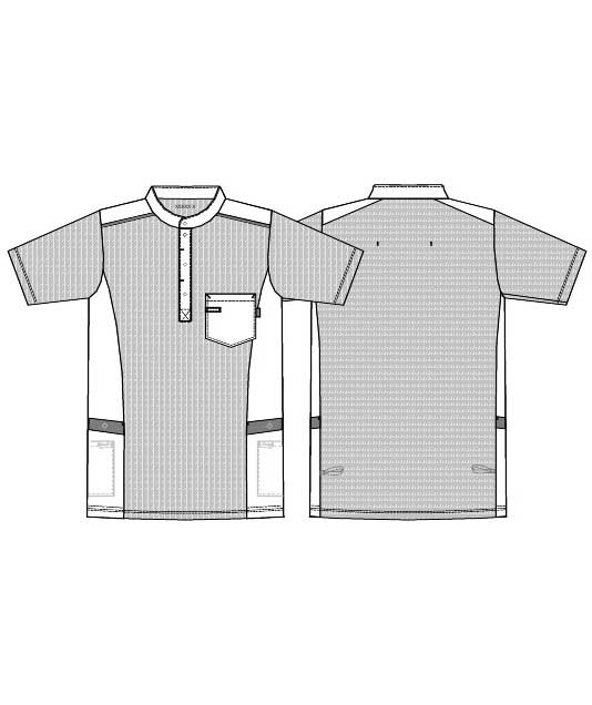 Kentaur  pique tunic, Blue Melange, large image number 3