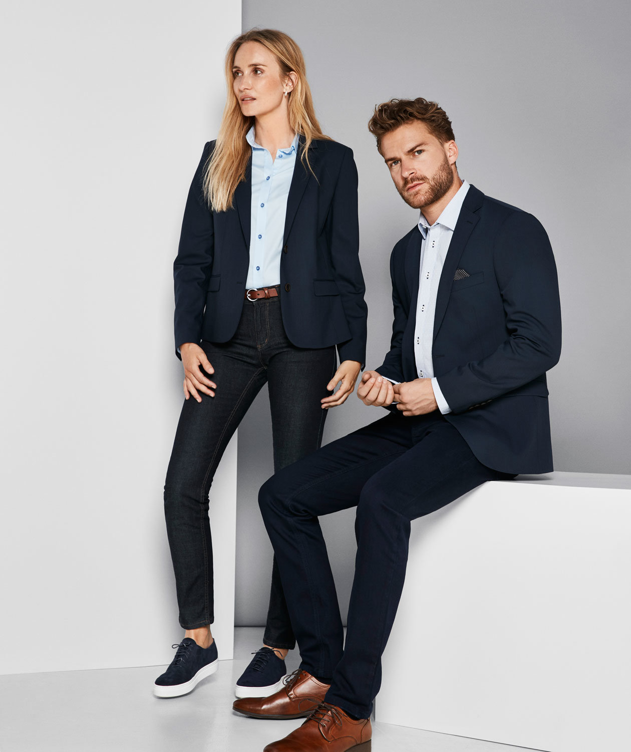 Sunwill Coloursafe Modern fit chinos, Navy, large image number 1