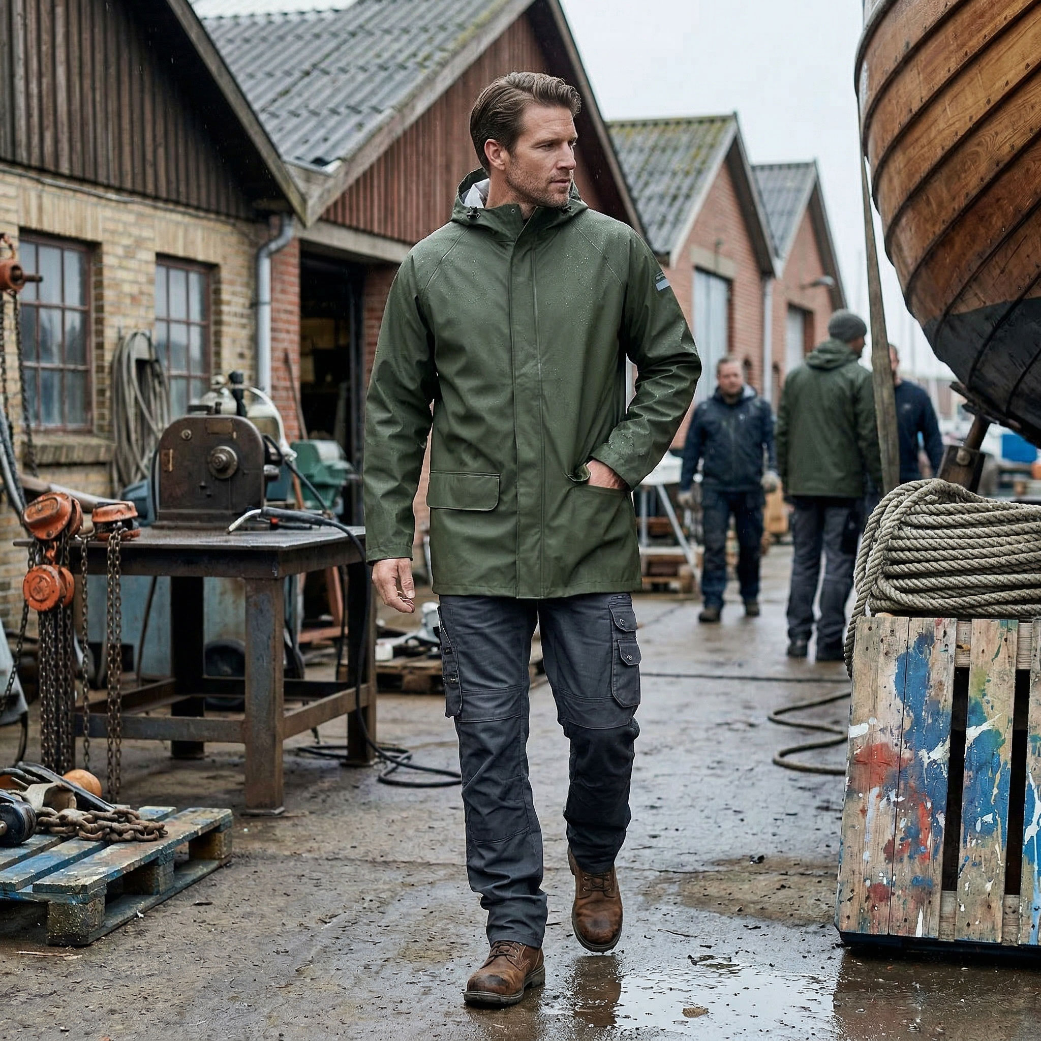 Helly Hansen Mandal Regenjacke, Armee Gr&uuml;n