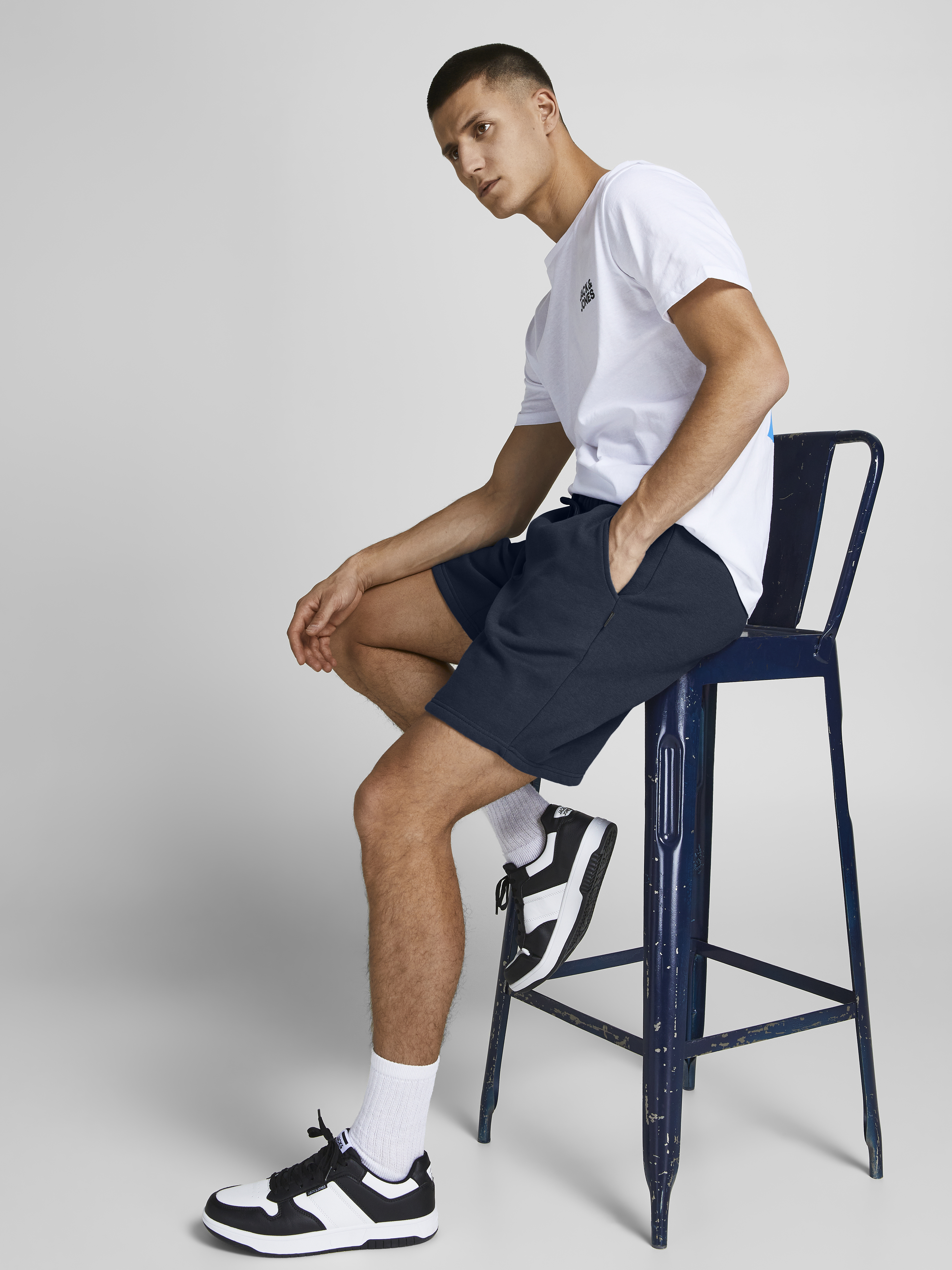 Jack & Jones JPSTGORDON BRADLEY sweatshorts, Navy Blazer, large image number 4