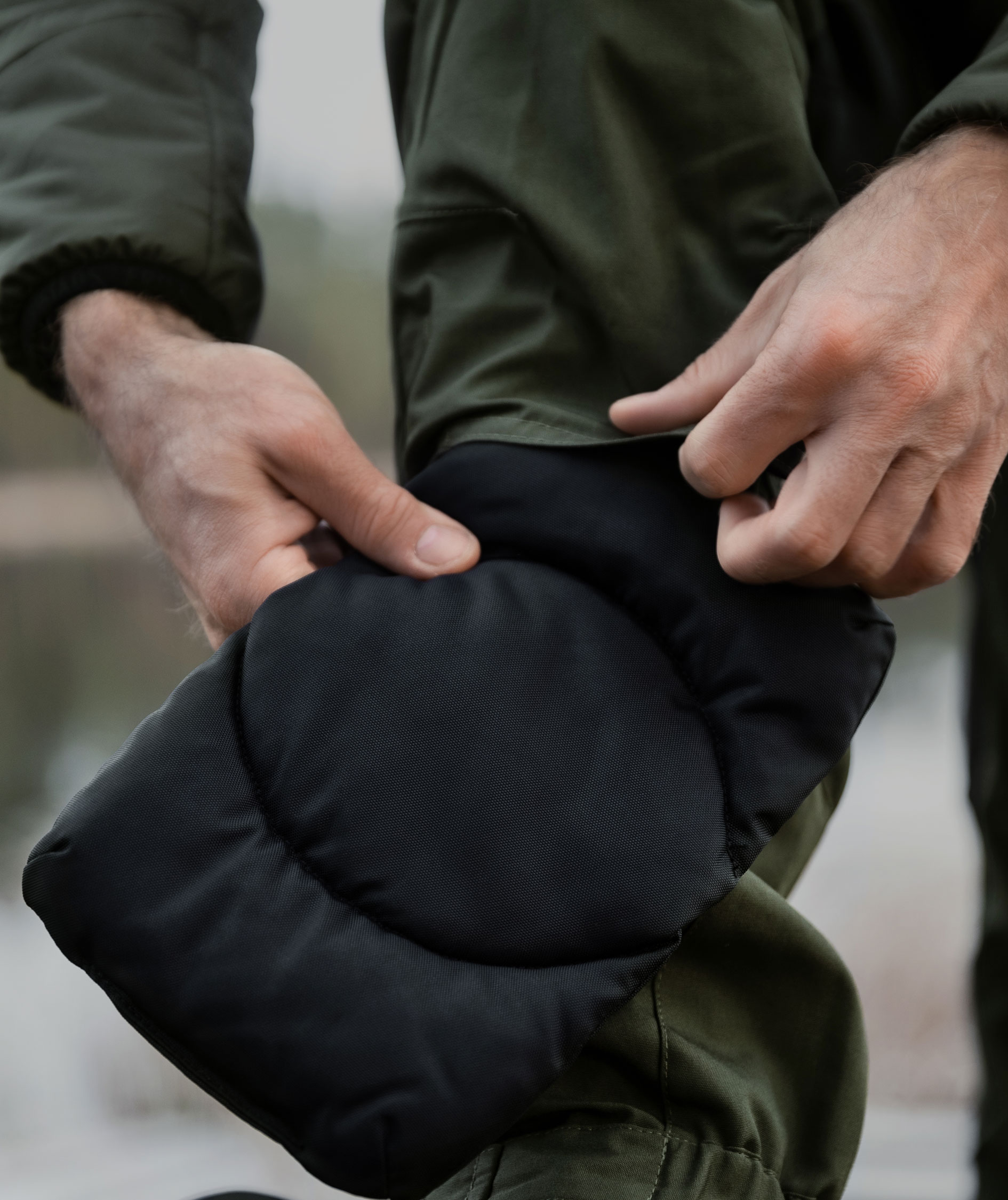 Fristads comfort pads knee pads, Black, Black, large image number 1