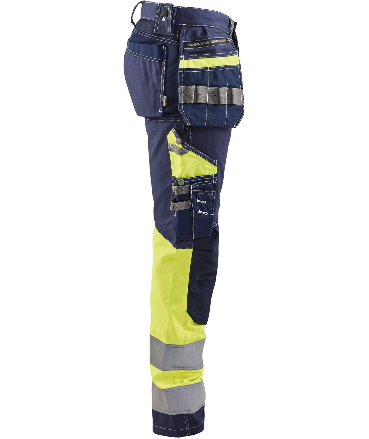 Bl&aring;kl&auml;der h&aring;ndverksbukse, Marine/Hi-Vis gul, large image number 3