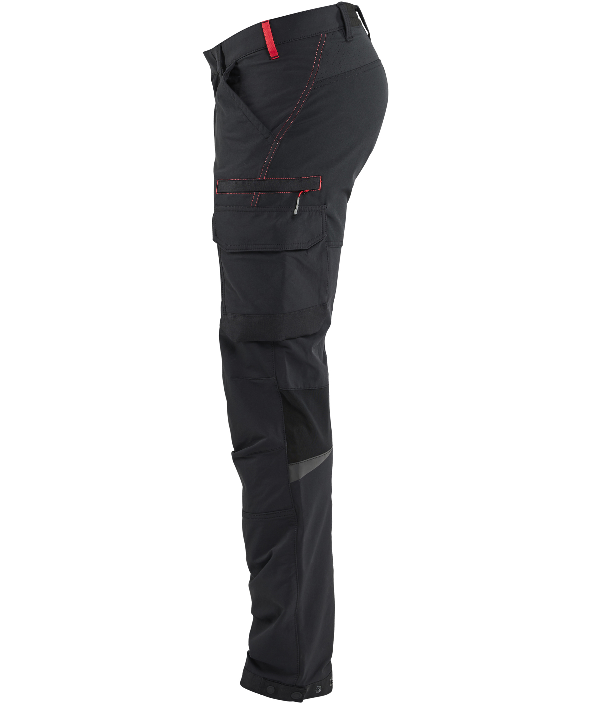 Bl&aring;kl&auml;der servicebyxa full stretch, Svart/R&ouml;d, large image number 4