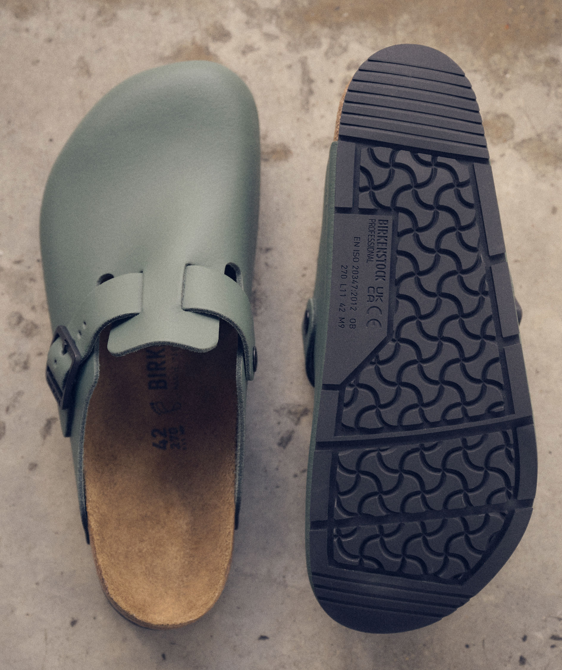 Birkenstock Boston PRO LE Regular fit sandaler, Thyme Green, large image number 4