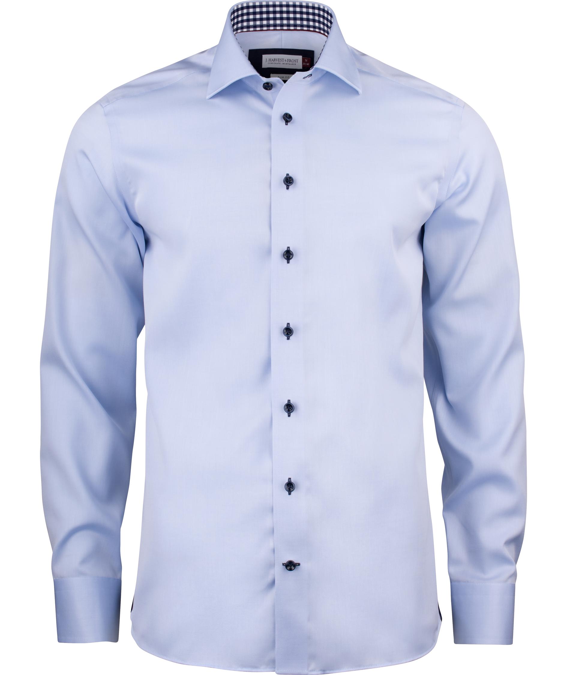 J. Harvest & Frost Twill Red Bow 20 slim fit skjorta, Sky Blue/Navy, large image number 0