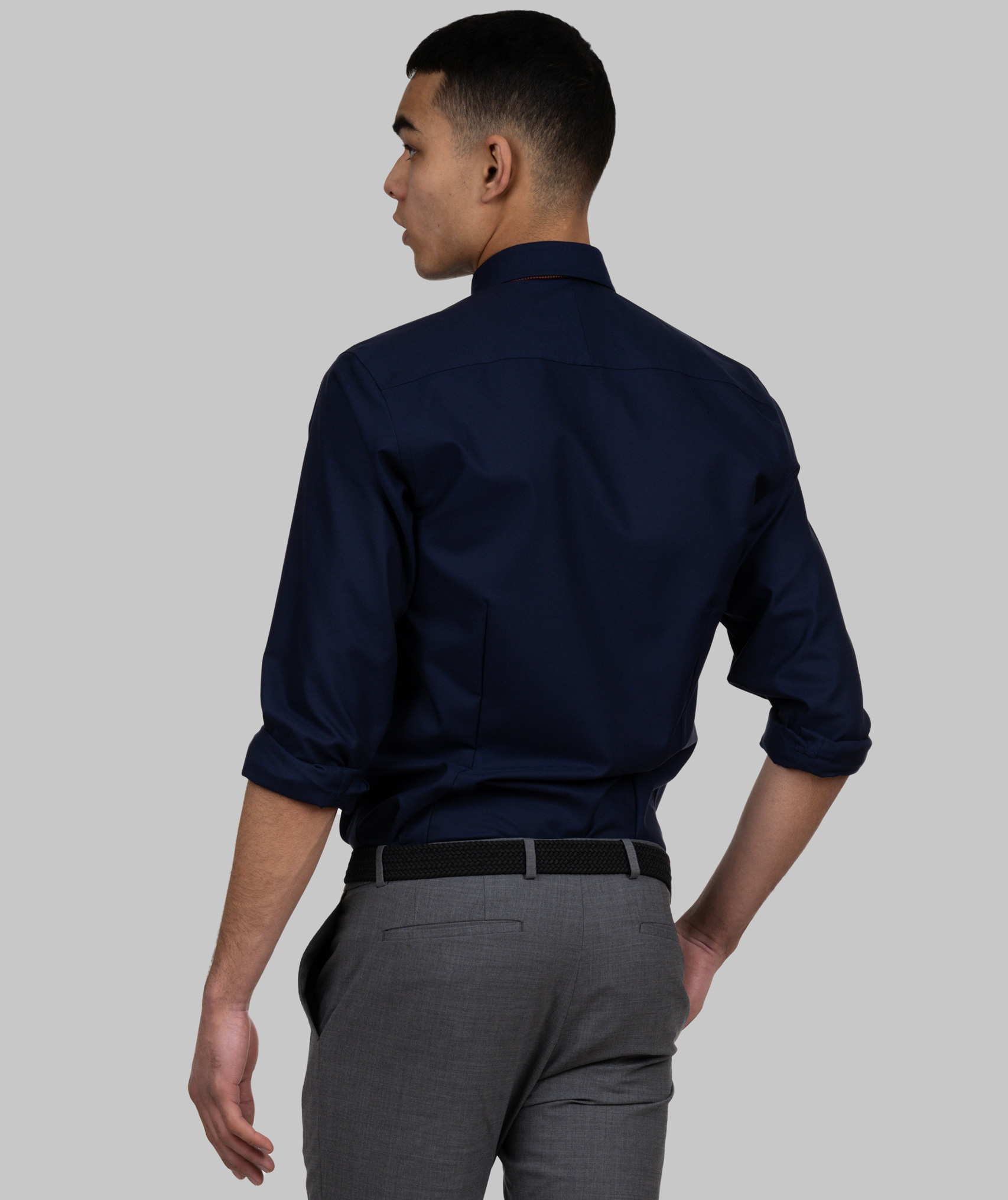 J. Harvest & Frost Red Bow 121 slim fit skjorte, Navy, large image number 2