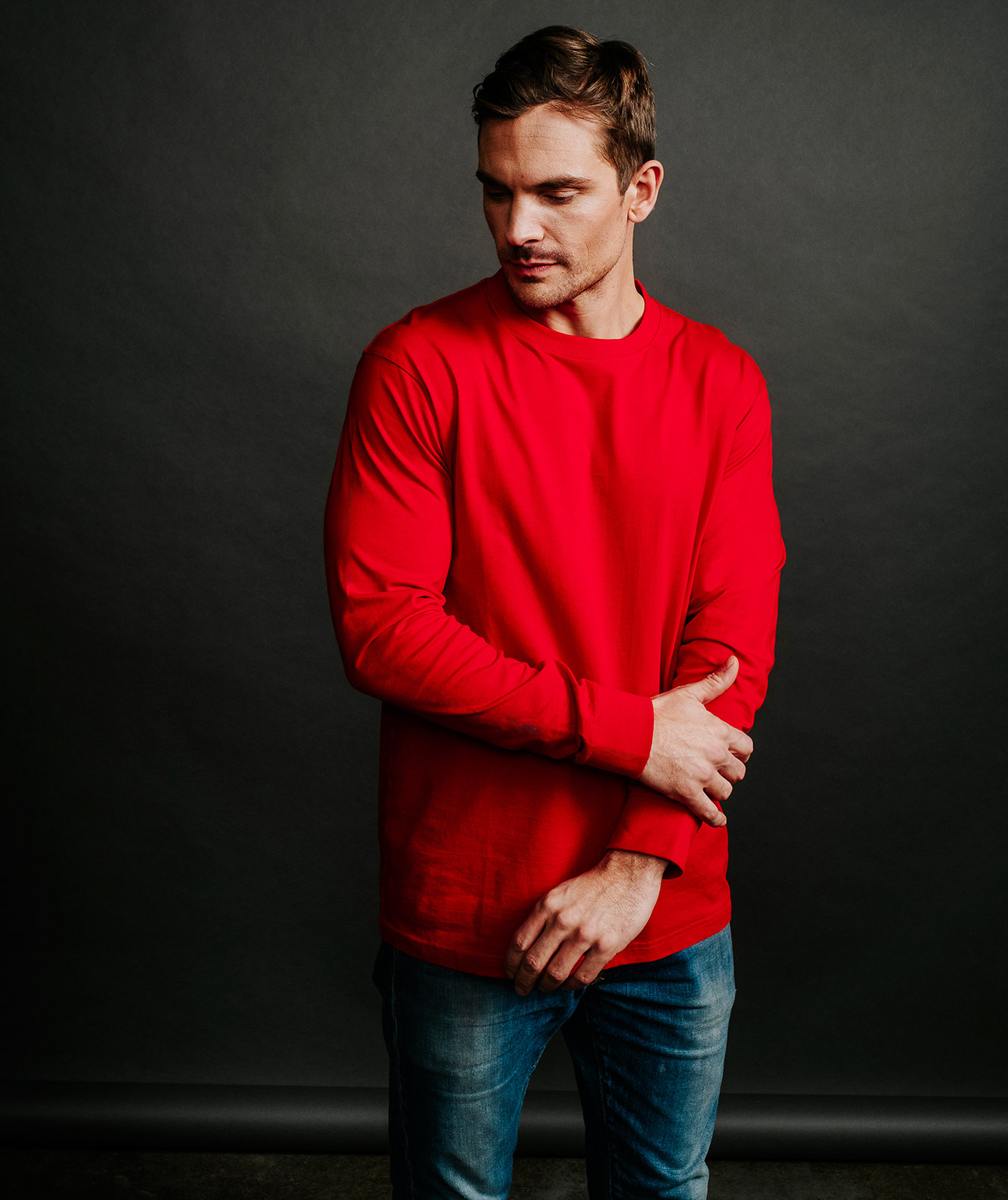 YOU Premium  l&aring;ng&auml;rmad T-shirt, R&ouml;d