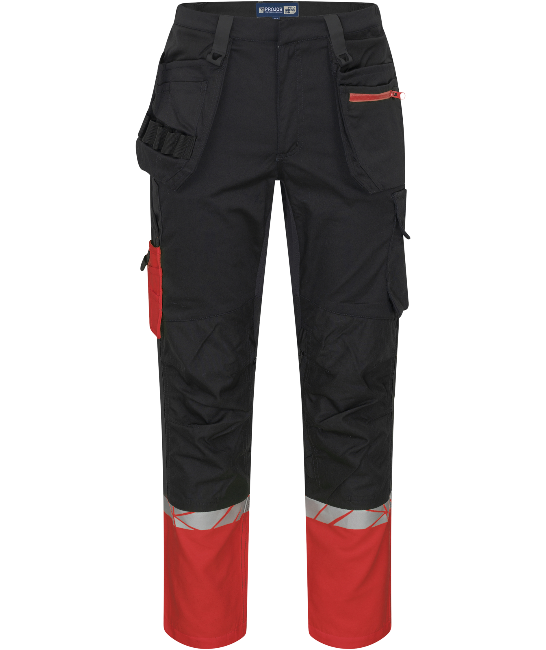 ProJob craftsman trousers 7509, Black/Red, Black/Red, swatch