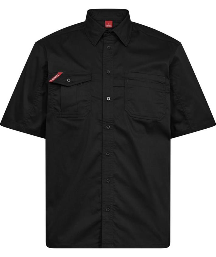 Engel Extend kort&aelig;rmet arbejdsskjorte, Svart, Svart, swatch