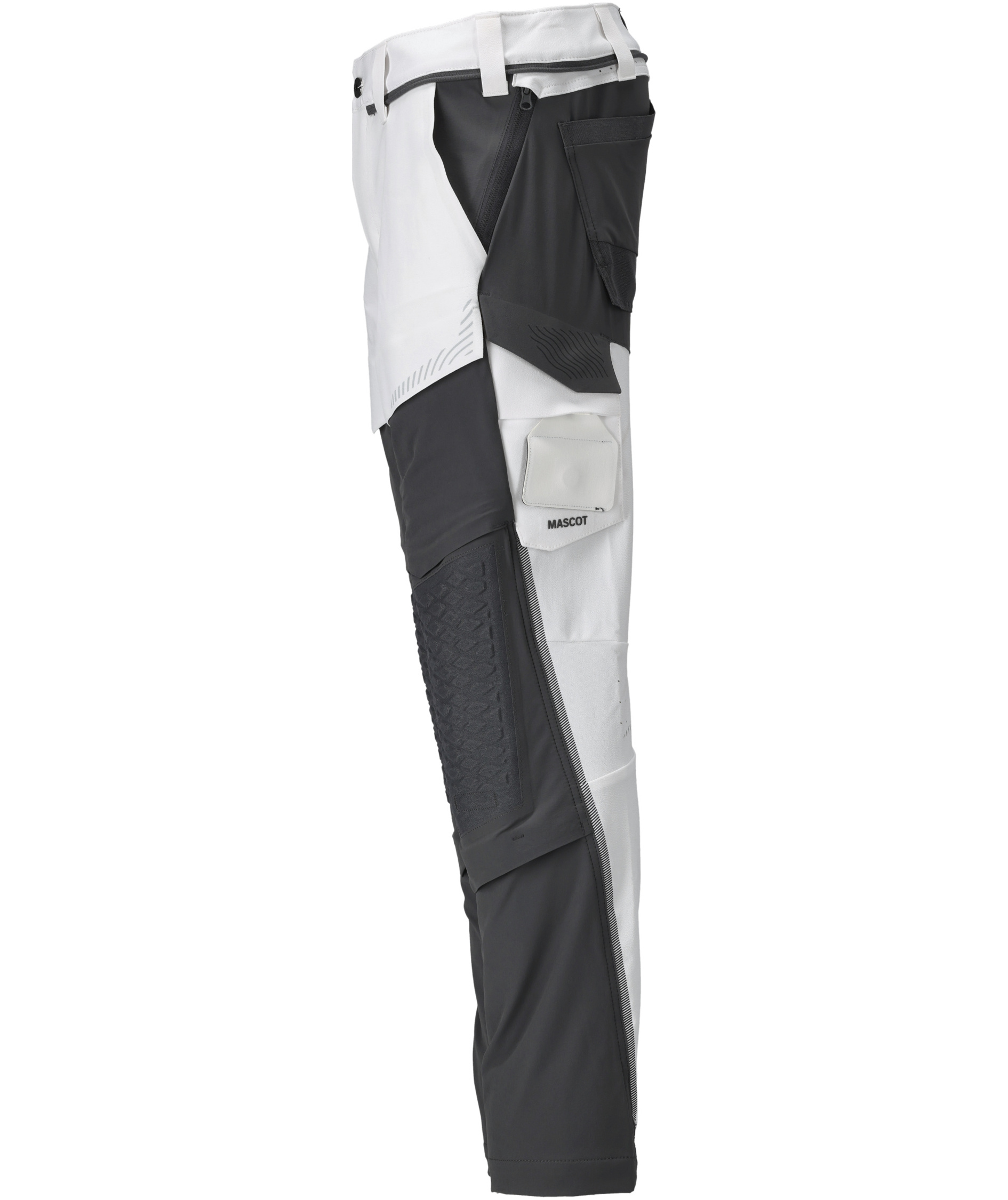 Mascot Customized arbetsbyxa full stretch, Vit/Stengr&aring;, large image number 3