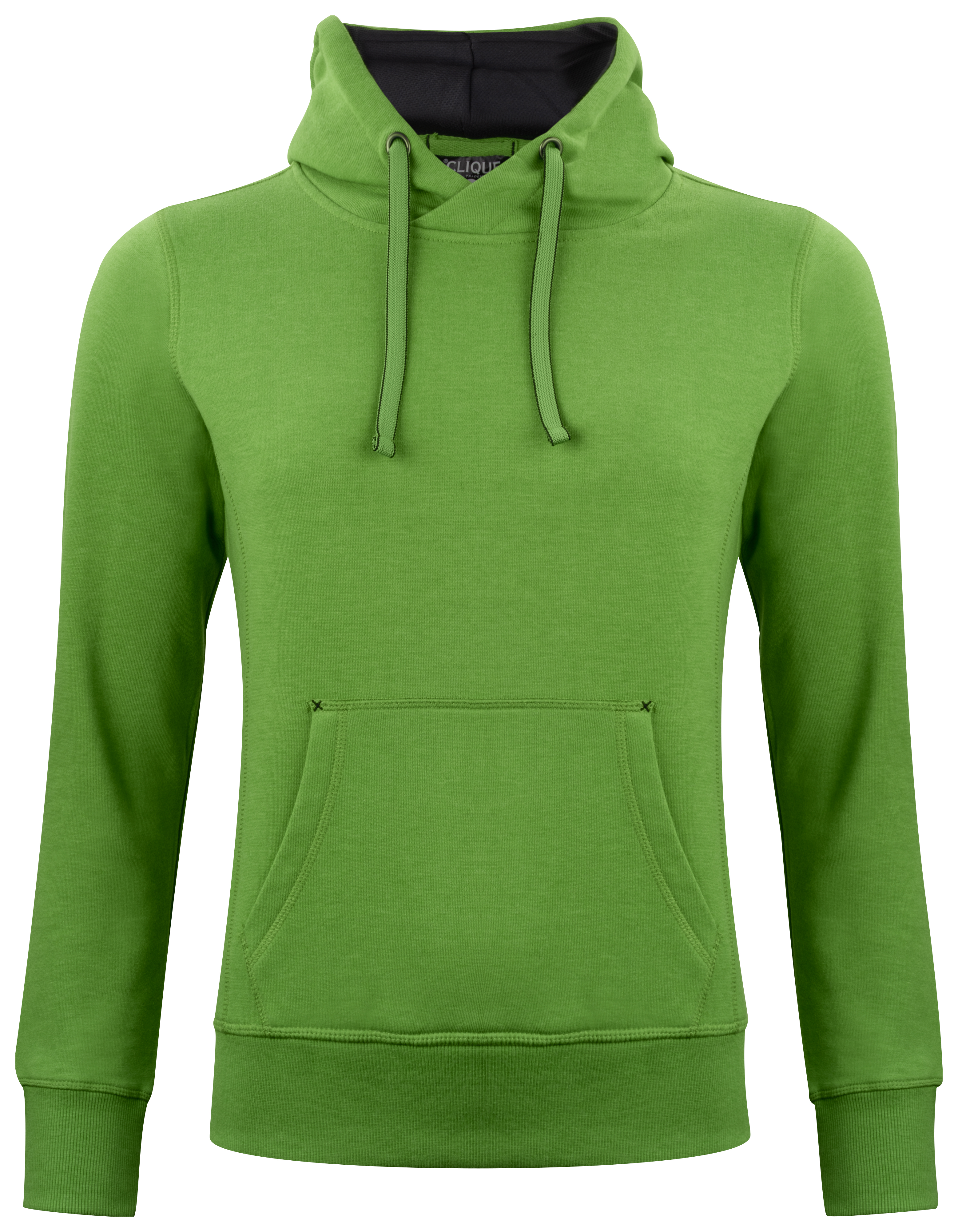 Clique Classic hoodie dam, Green Melange