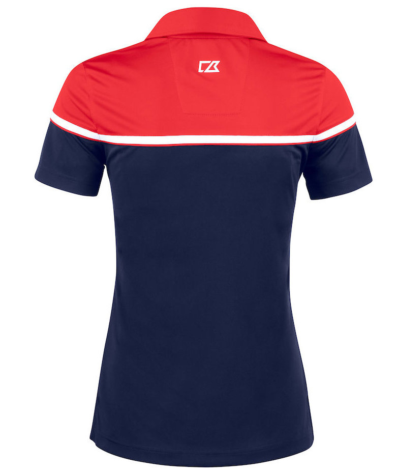 Cutter & Buck Seabeck dame polo T-shirt, M&oslash;rk Navy/R&oslash;d, large image number 1