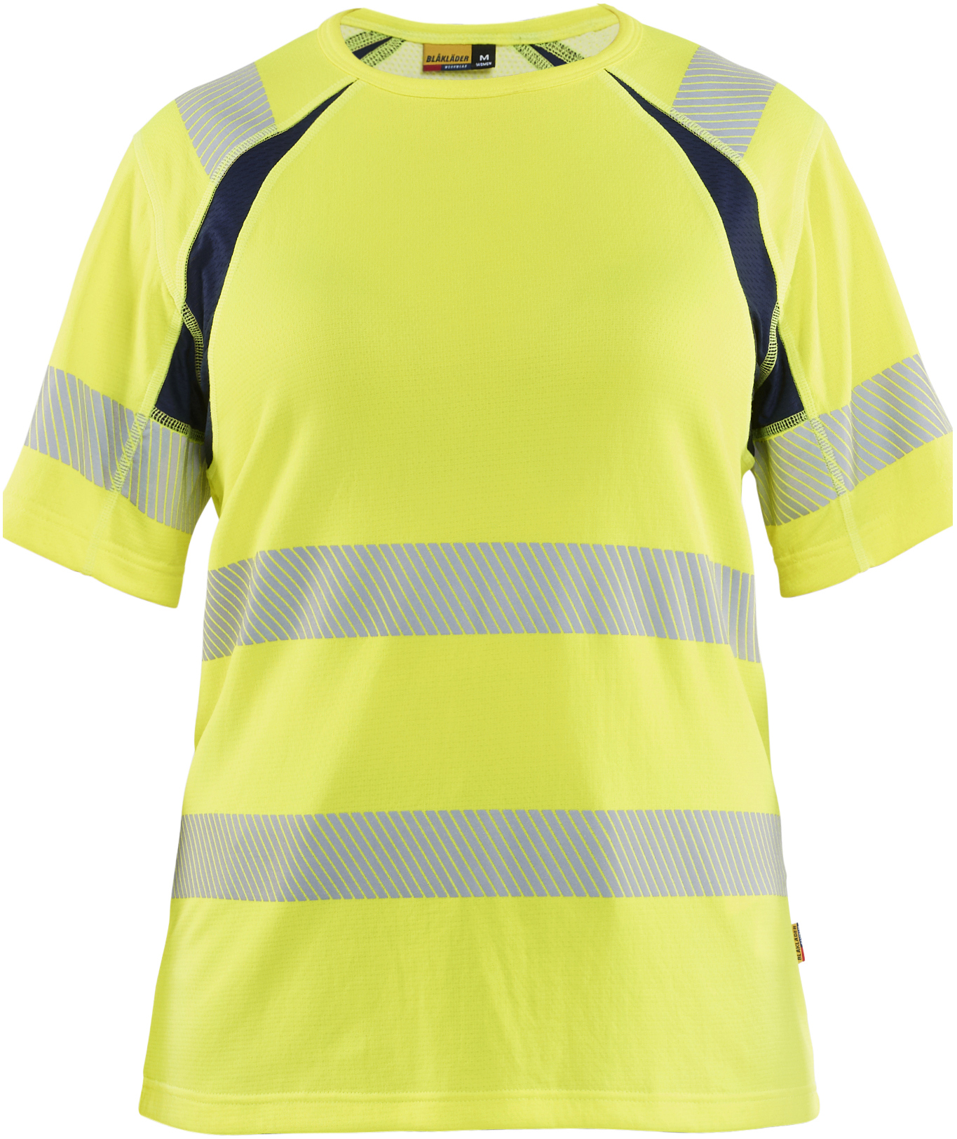 Bl&aring;kl&auml;der women's T-shirt, Hi-Vis yellow/marine, large image number 0