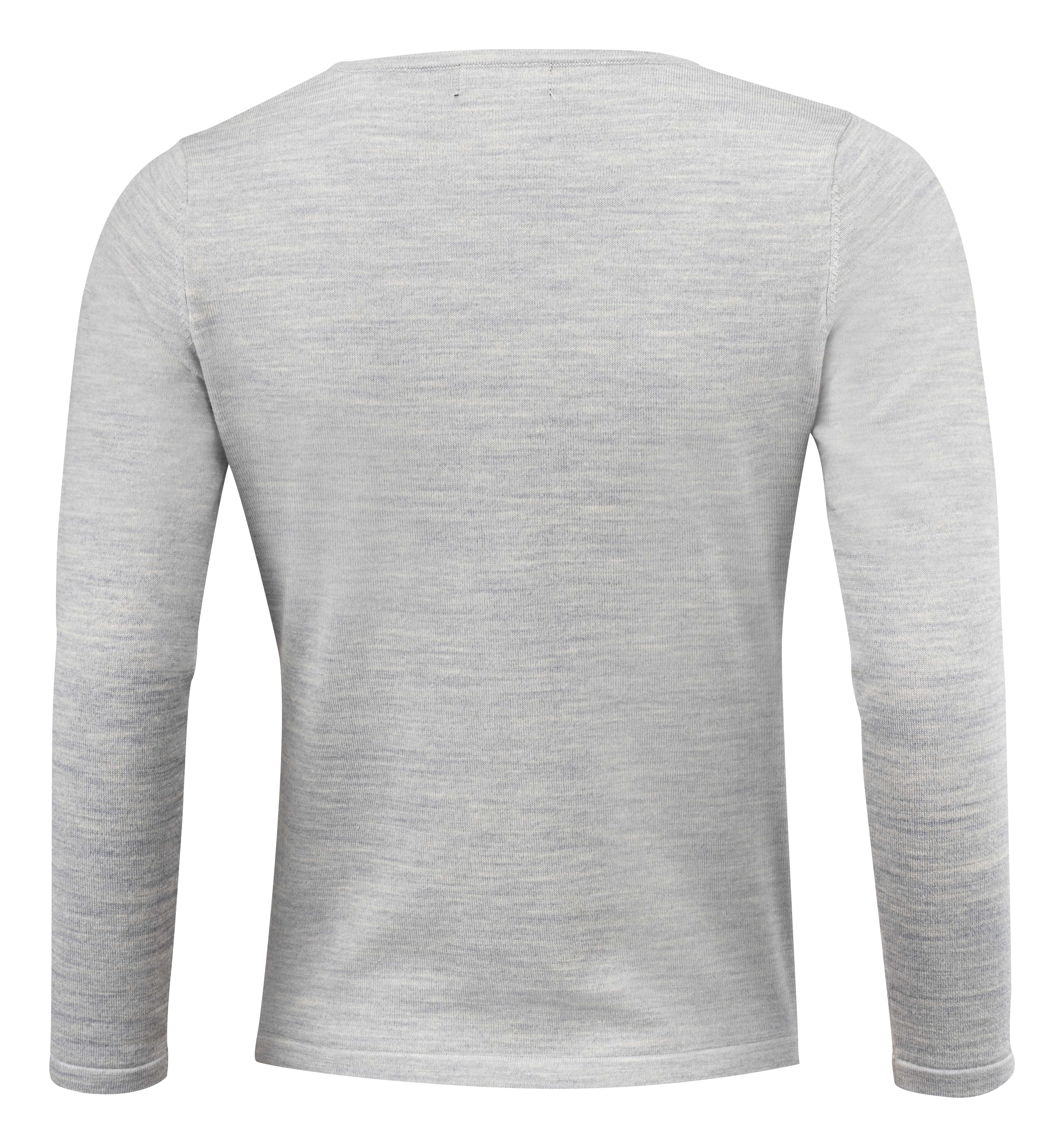 J. Harvest & Frost Damen Strickpullover mit Merinowolle, Light Grey Melange