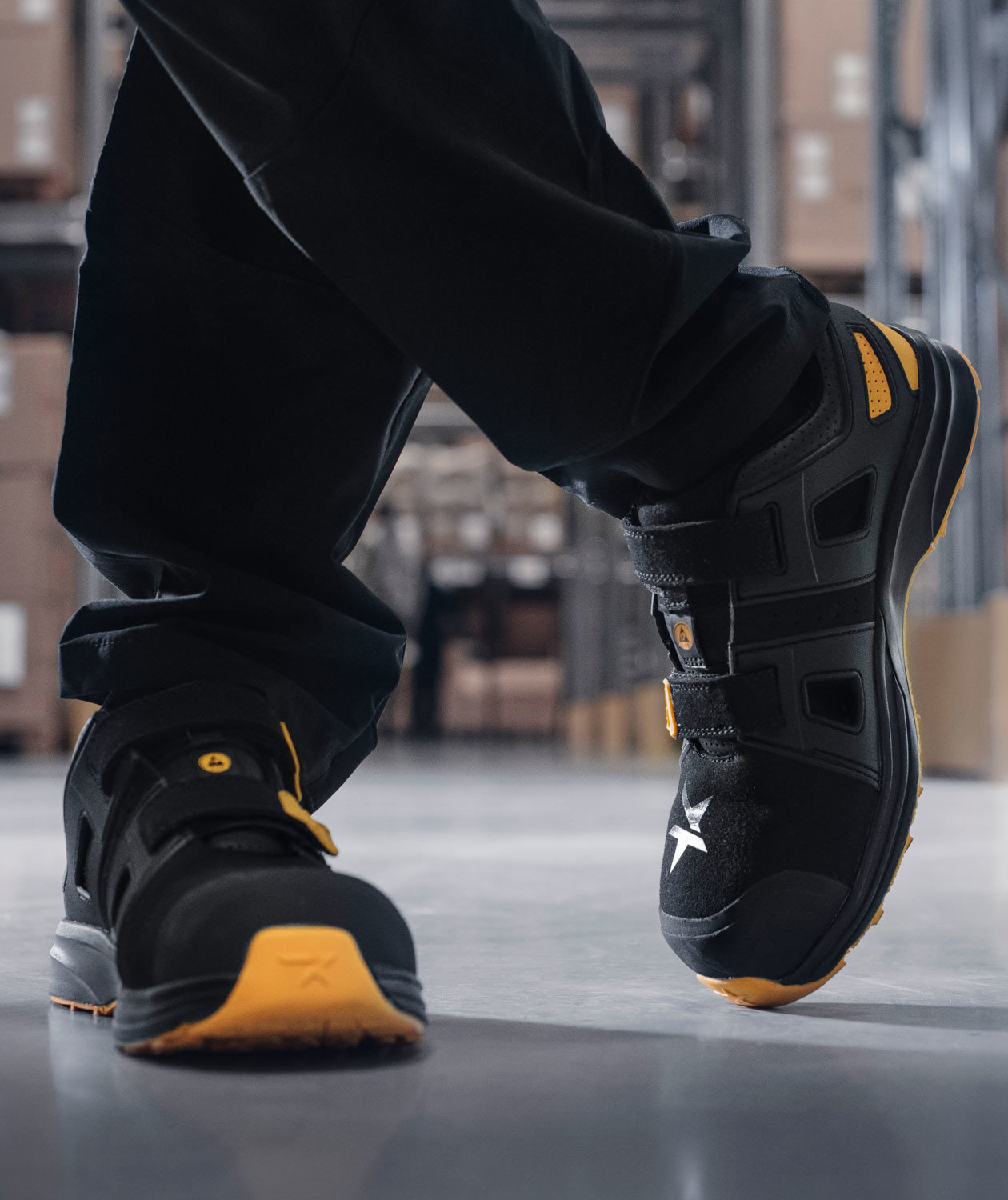 Solid Gear Dune Sicherheitssandalen S1P, Schwarz/Gelb, large image number 2