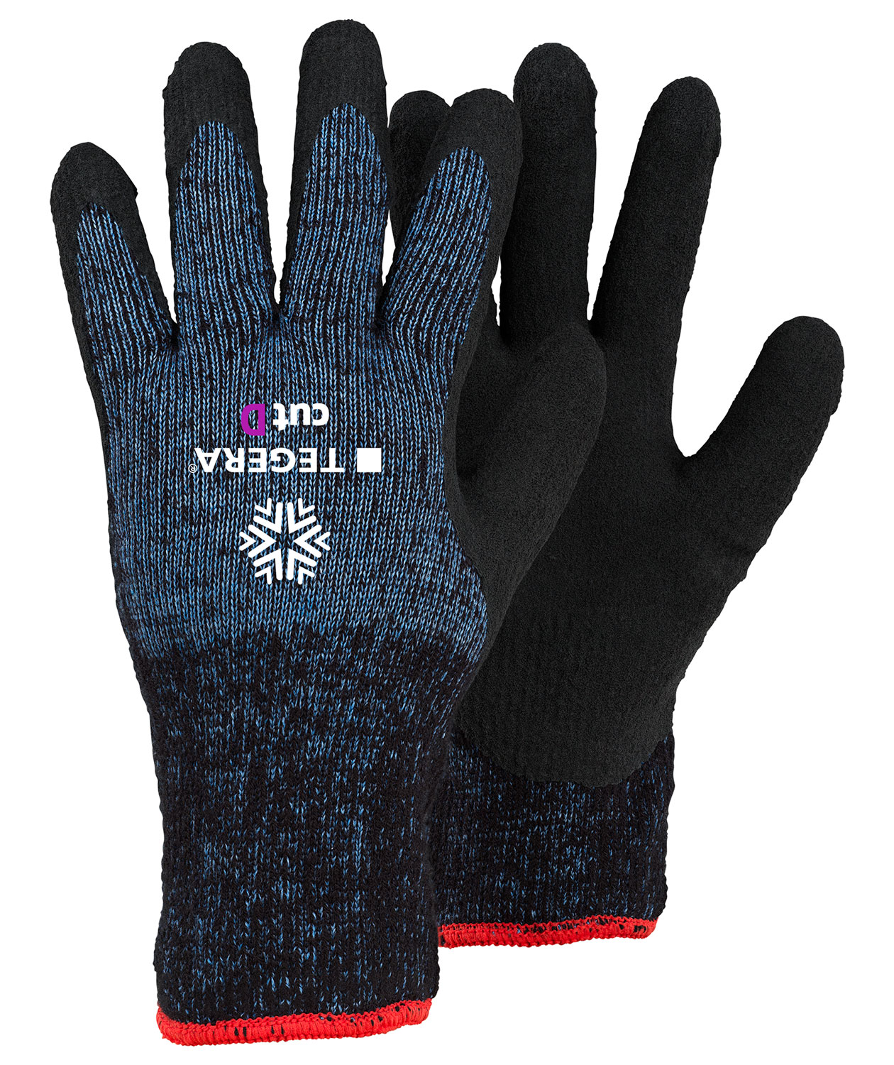 Tegera 8831R vinterhandskar med sk&auml;rskydd Cut D, Bl&aring;/Svart