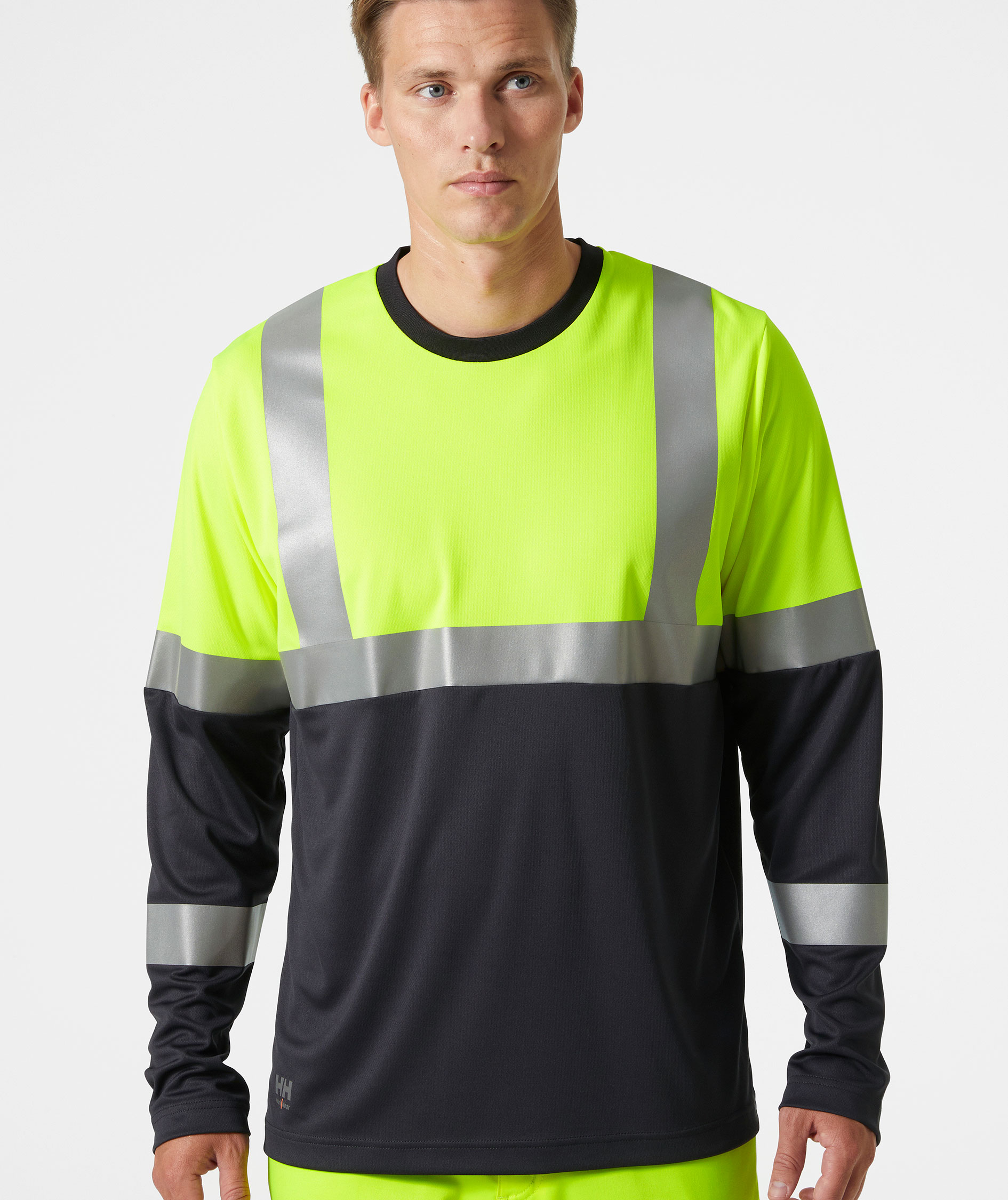 Helly Hansen Addvis lang&auml;rmliges T-Shirt, Hi-vis Gelb/Ebony, large image number 1
