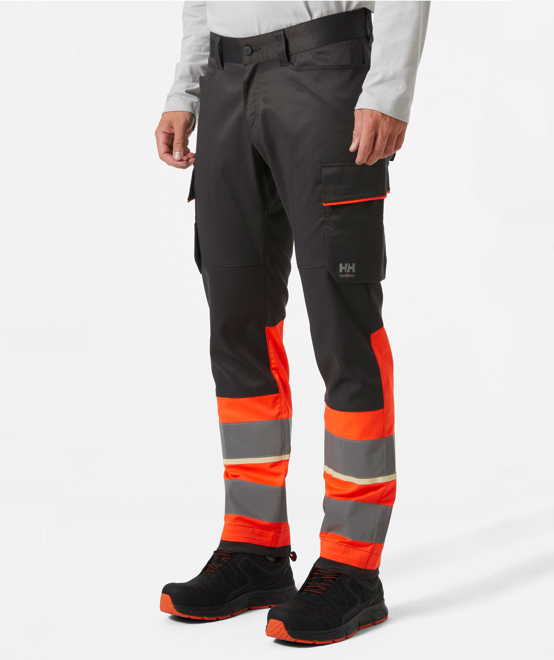Helly Hansen UC-ME cargo trousers, Hi-Vis Red/Ebony, large image number 1