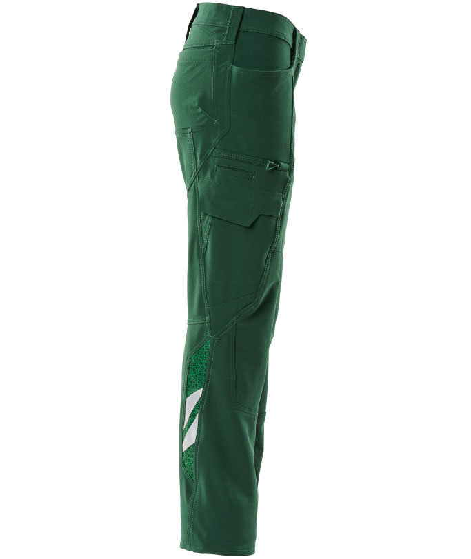 Mascot Accelerate pearl fit dame servicebukser full stretch, Gr&oslash;n, large image number 3