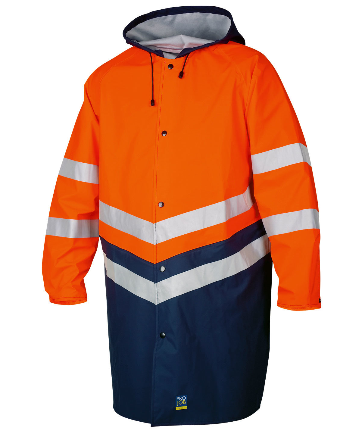 ProJob regnrock 6403, Varsel Orange/Marinbl&aring;