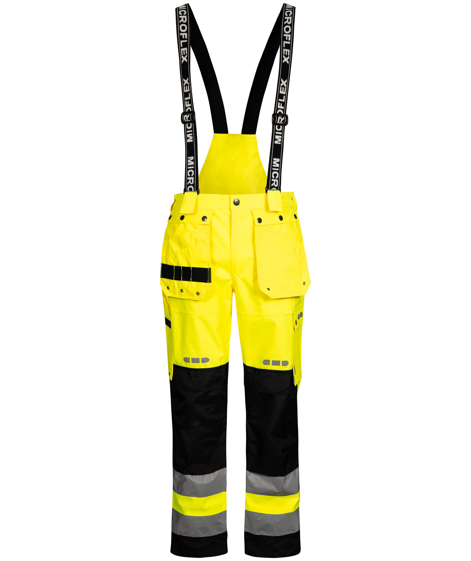 Lyngsoe hantverksregnbyxa, Varsel Gul/Svart