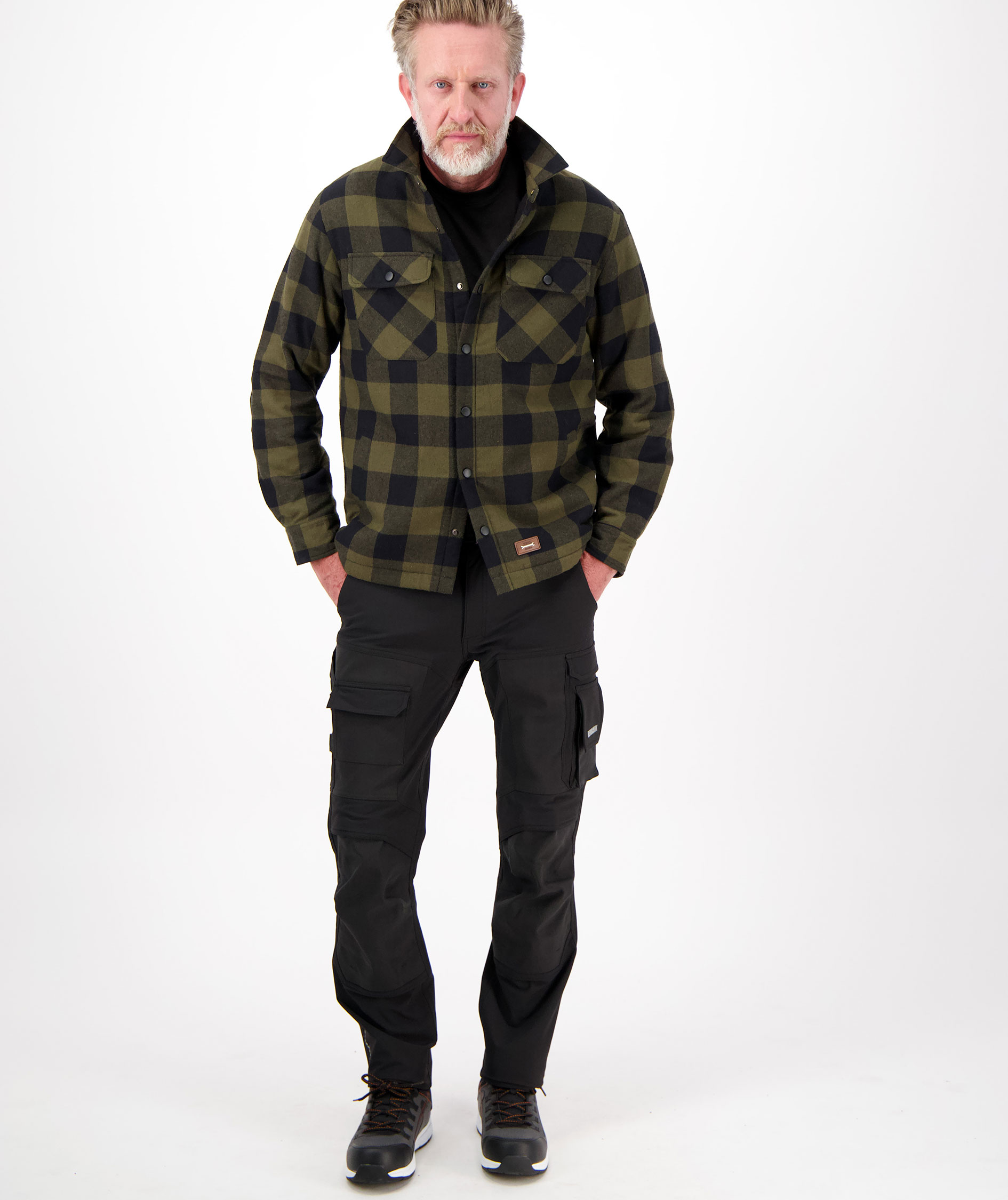 HEROCK Puro skjortjacka, Dark Khaki/Black