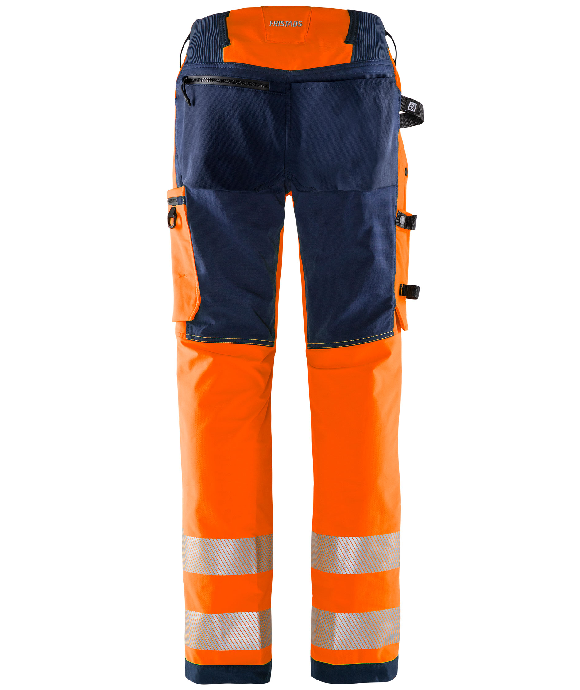 Fristads Green arbetsbyxa 2645 GSTP full stretch, Varsel Orange/Marinbl&aring;, large image number 1