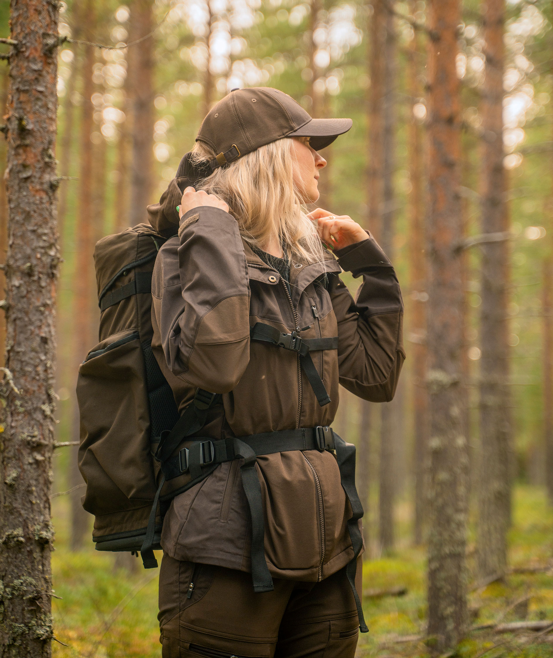 Pinewood&nbsp;Finnveden Hybrid dame friluftsjakke, Dark brown, large image number 5