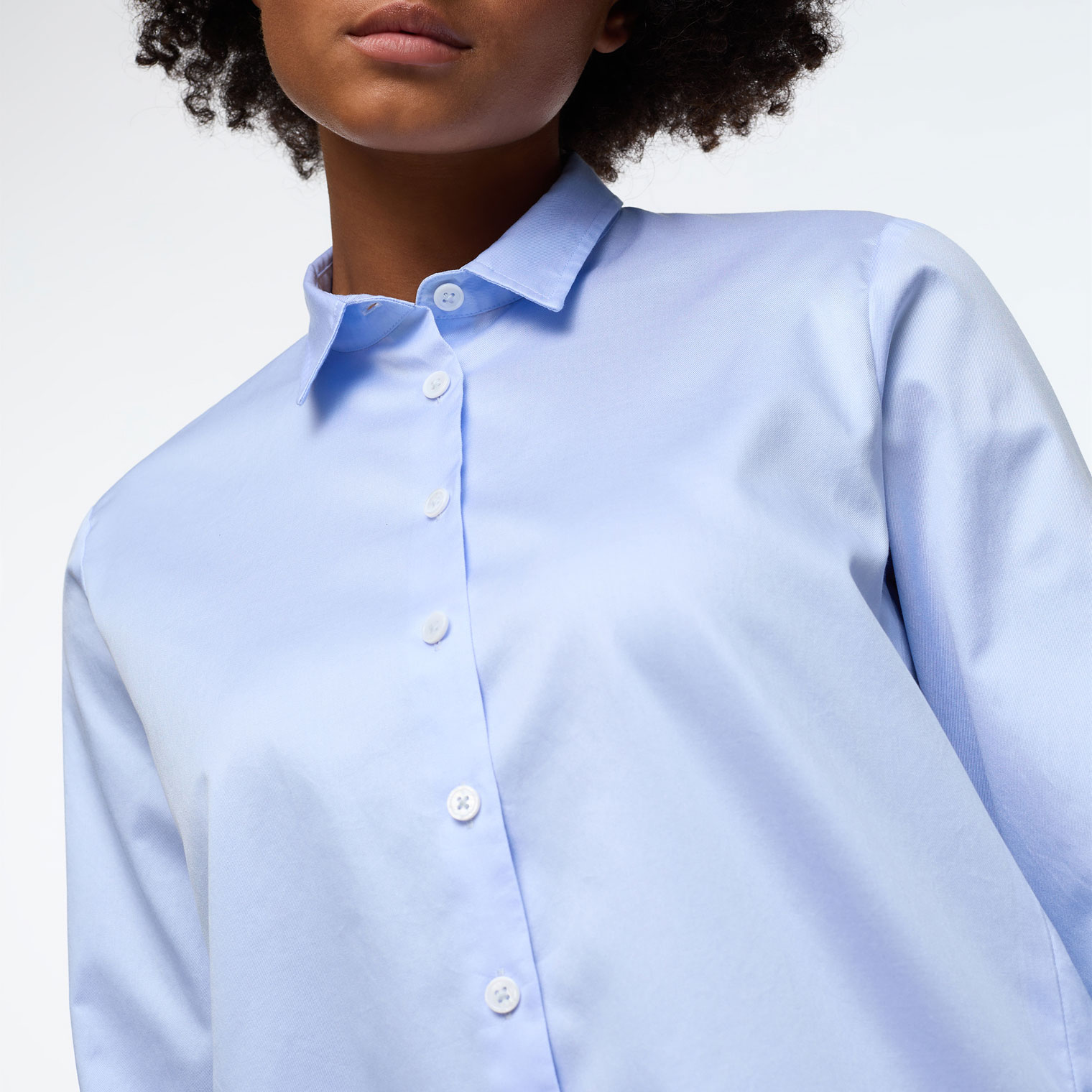 Eterna Casual Luxury Loose fit women's shirt, Light blue, large image number 3