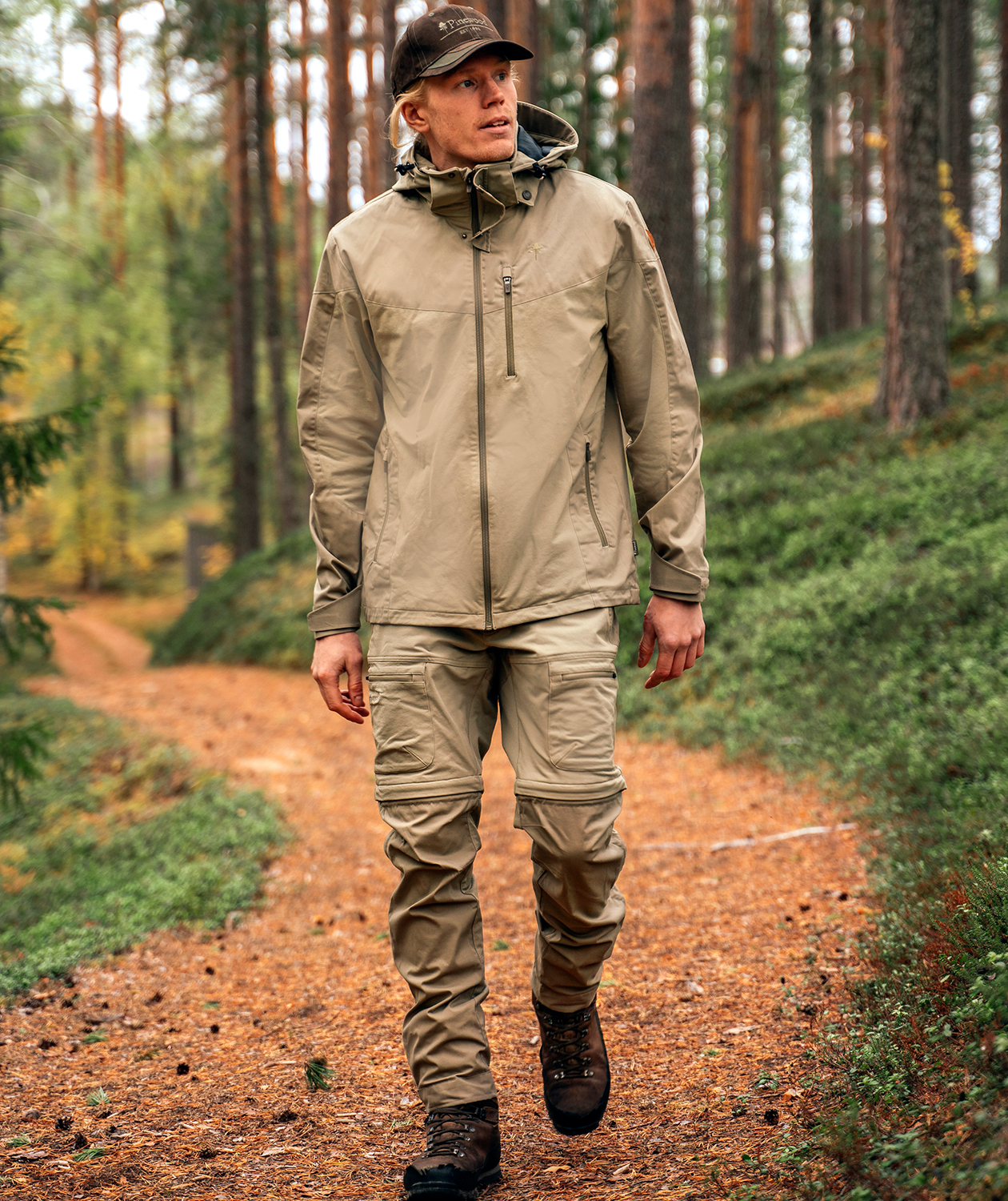 Pinewood&nbsp;Finnveden Hybrid zip-off bukser, Lys Khaki, large image number 1