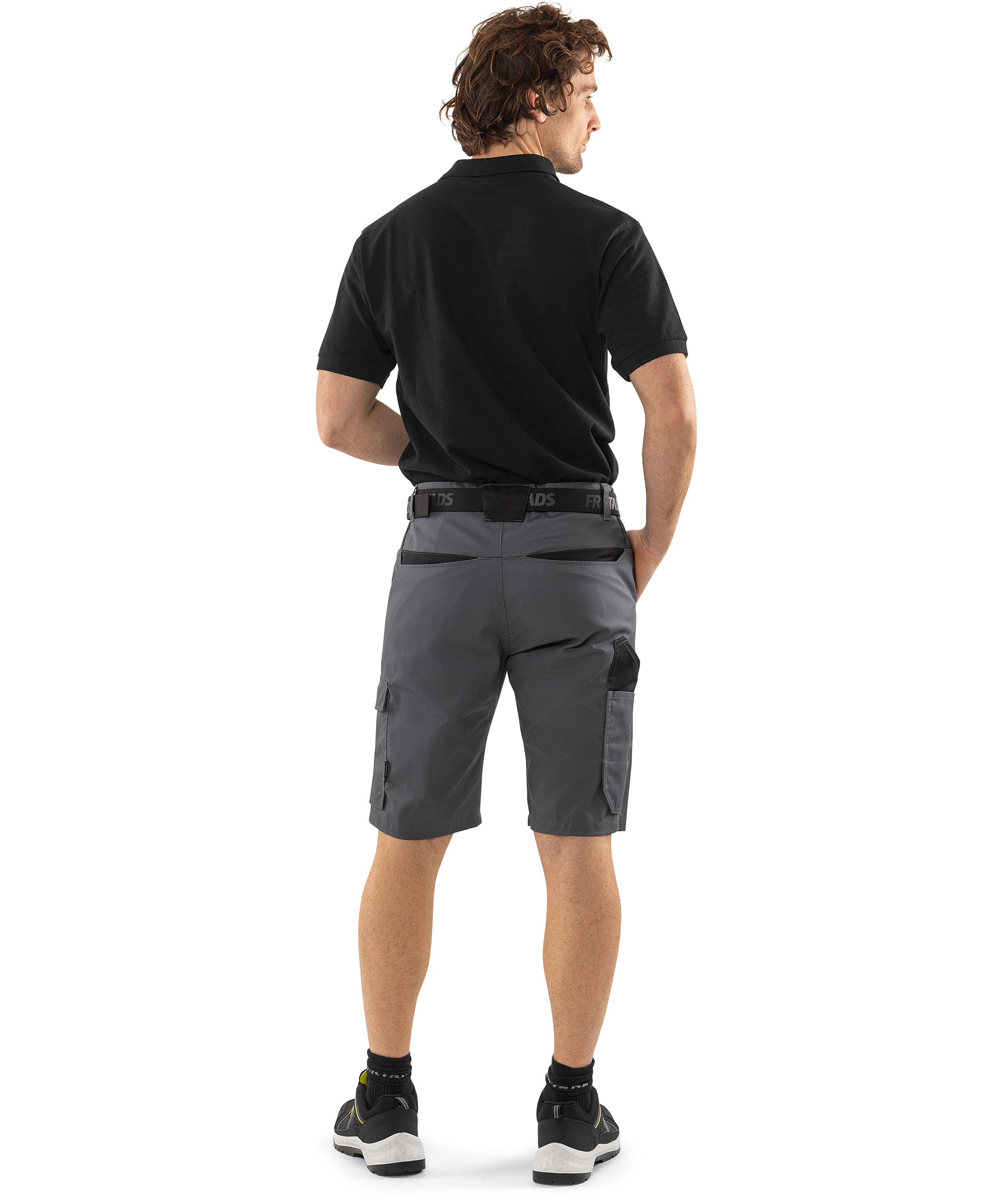 Fristads Green shorts 2932 GWM, Grey/Black, large image number 3