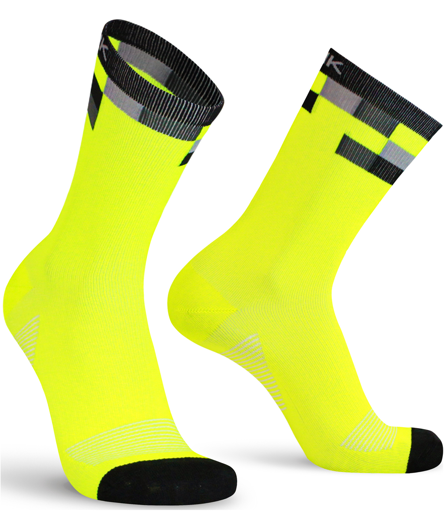 Worik Longlife str&oslash;mper, Yellow fluo/black