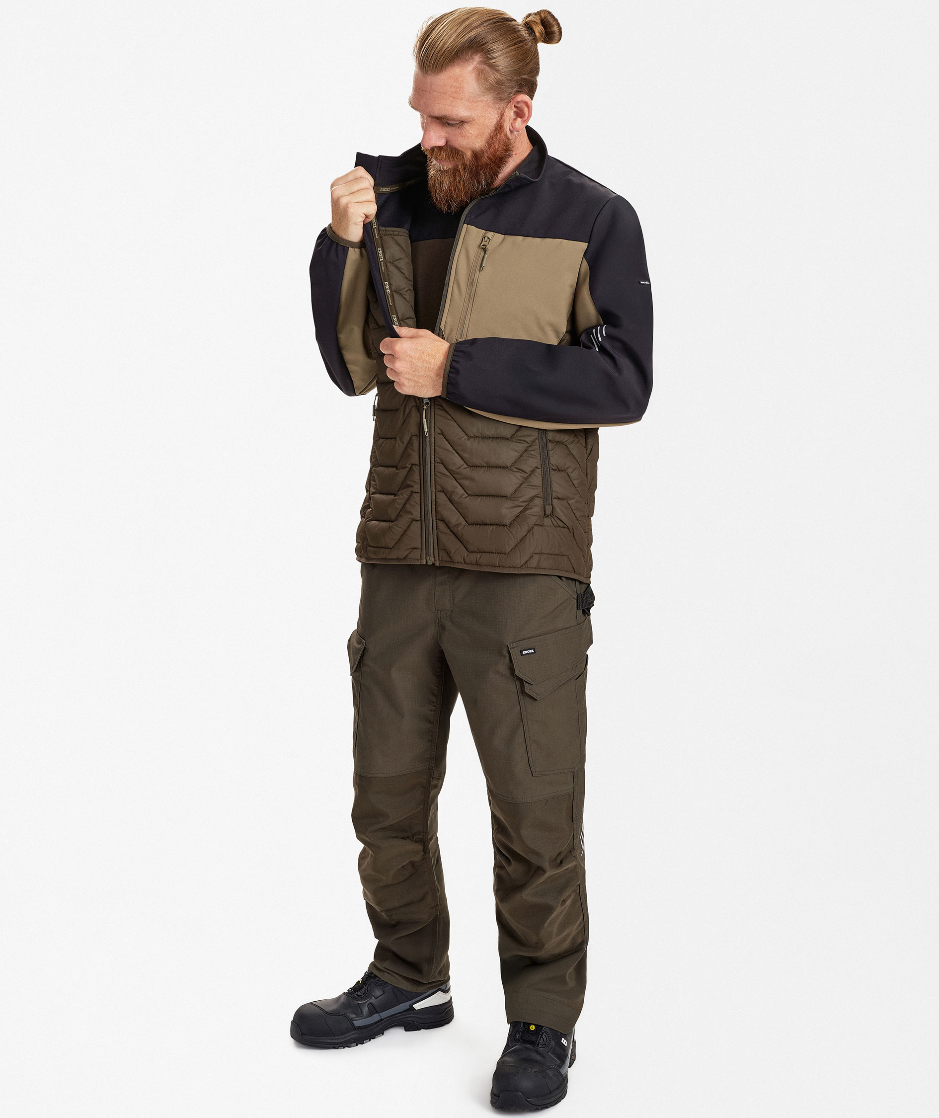 Engel Entire hybrid jacket, Forest Green/Black, large image number 2