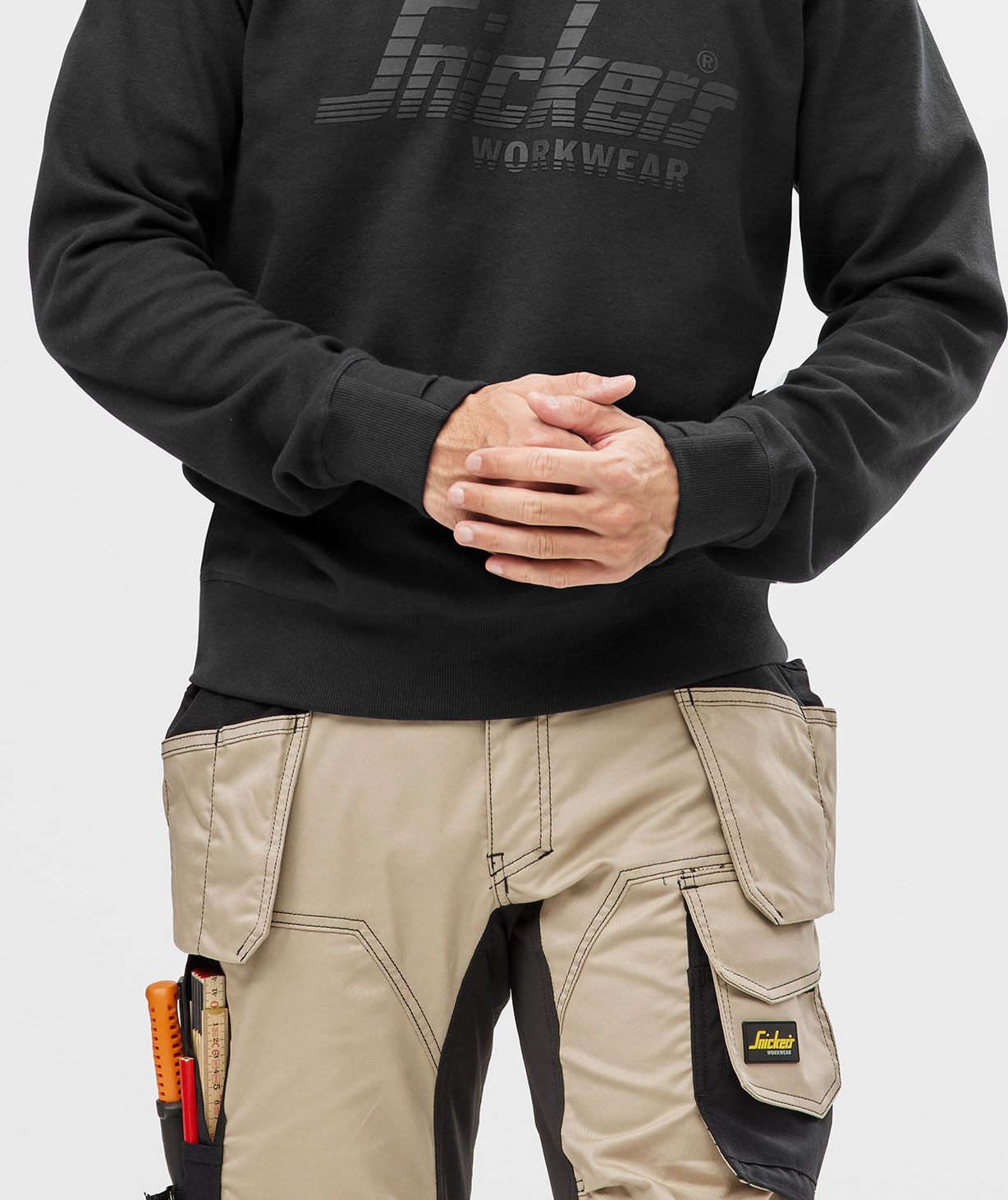 Snickers AllroundWork hantverksbyxa 6241, Khaki/Svart, large image number 5